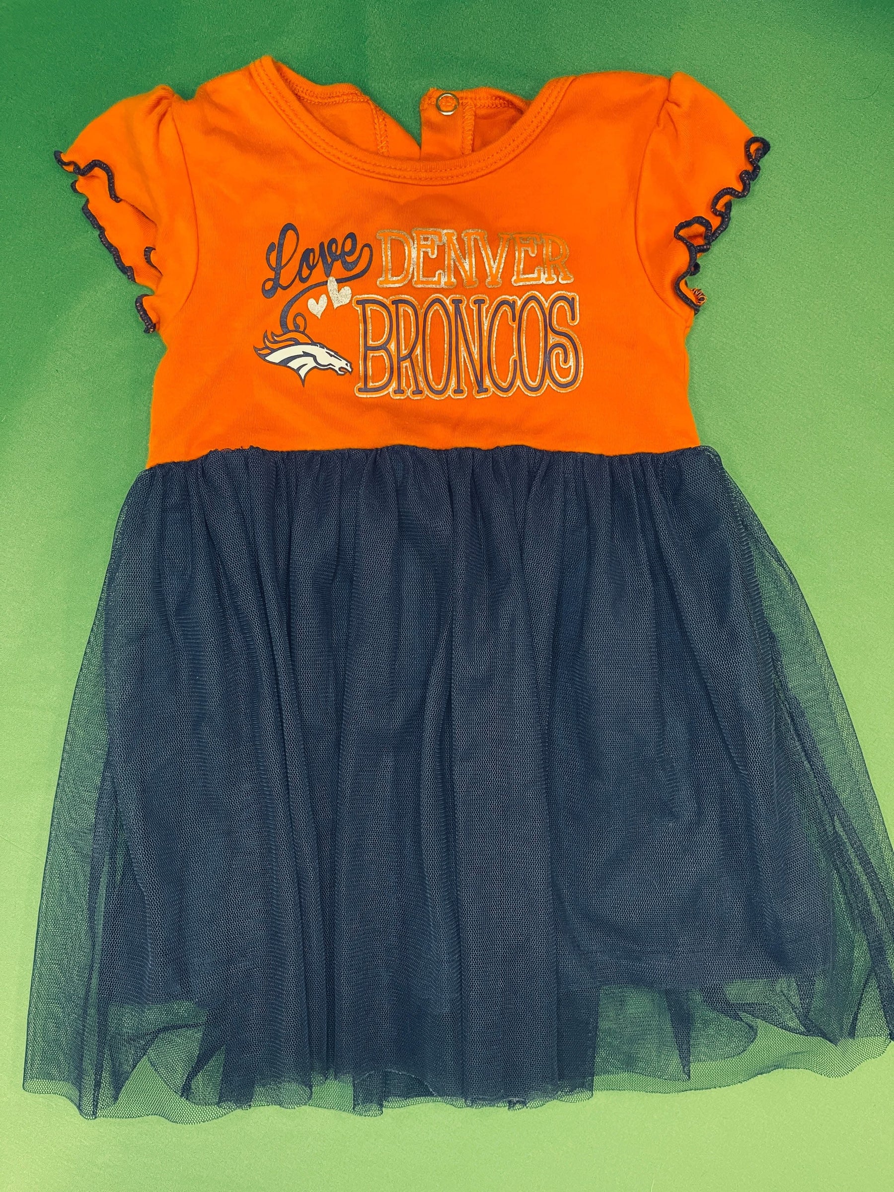 NFL Denver Broncos Beautiful Tulle Tutu Dress Infant Toddler 18 Months