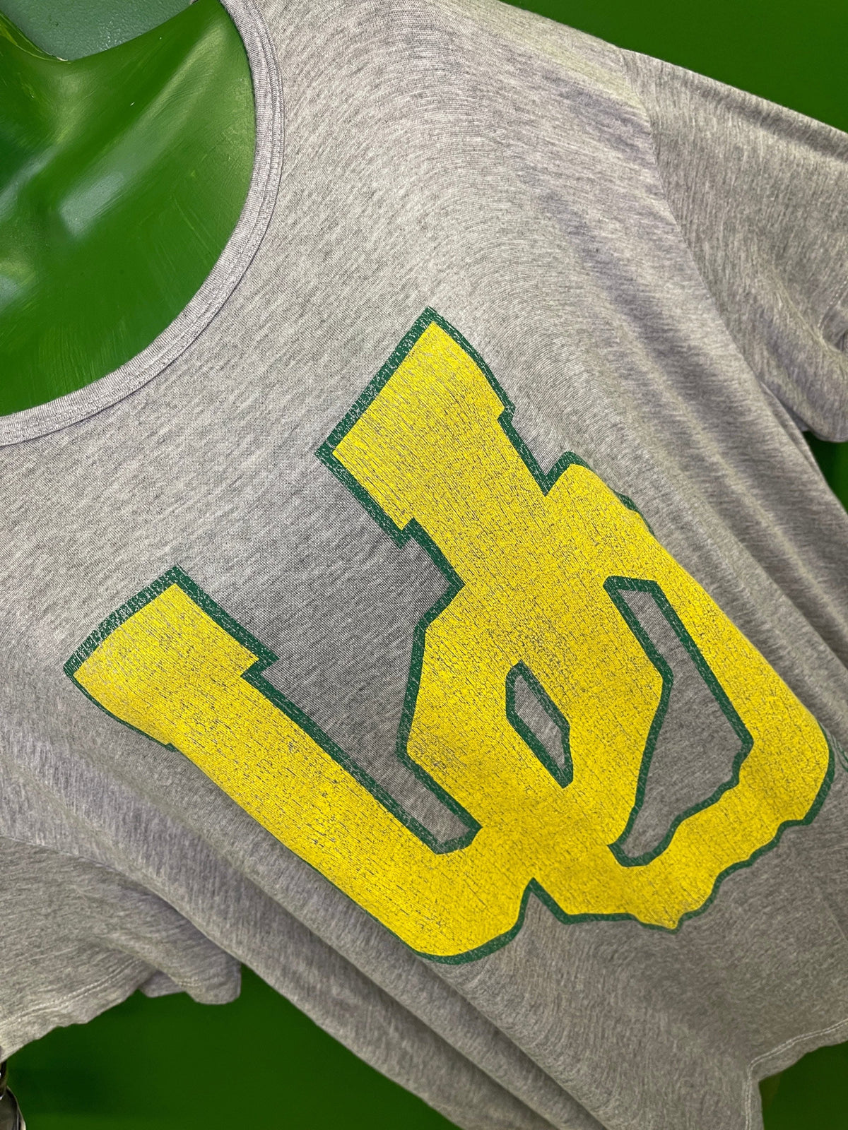 NCAA Oregon Ducks Heathered Grey Oversized Crop T-Shirt Women's Large