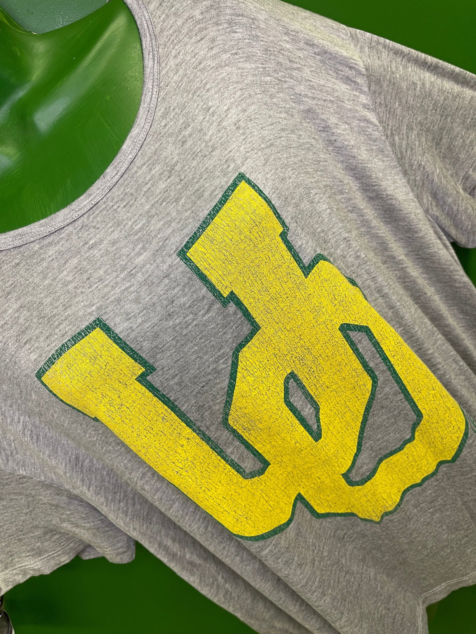 NCAA Oregon Ducks Heathered Grey Oversized Crop T-Shirt Women's Large