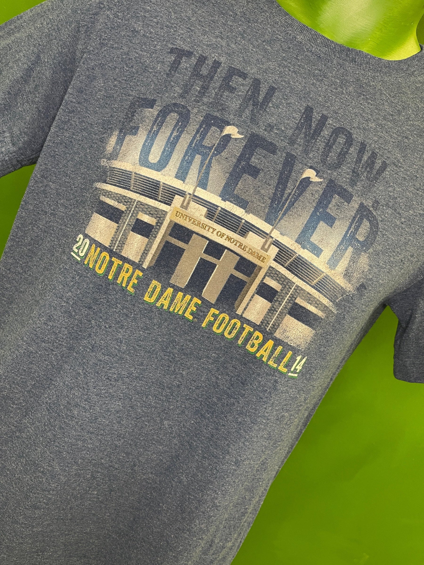 NCAA Notre Dame Fighting Irish Then Now Forever T-Shirt Men's Small