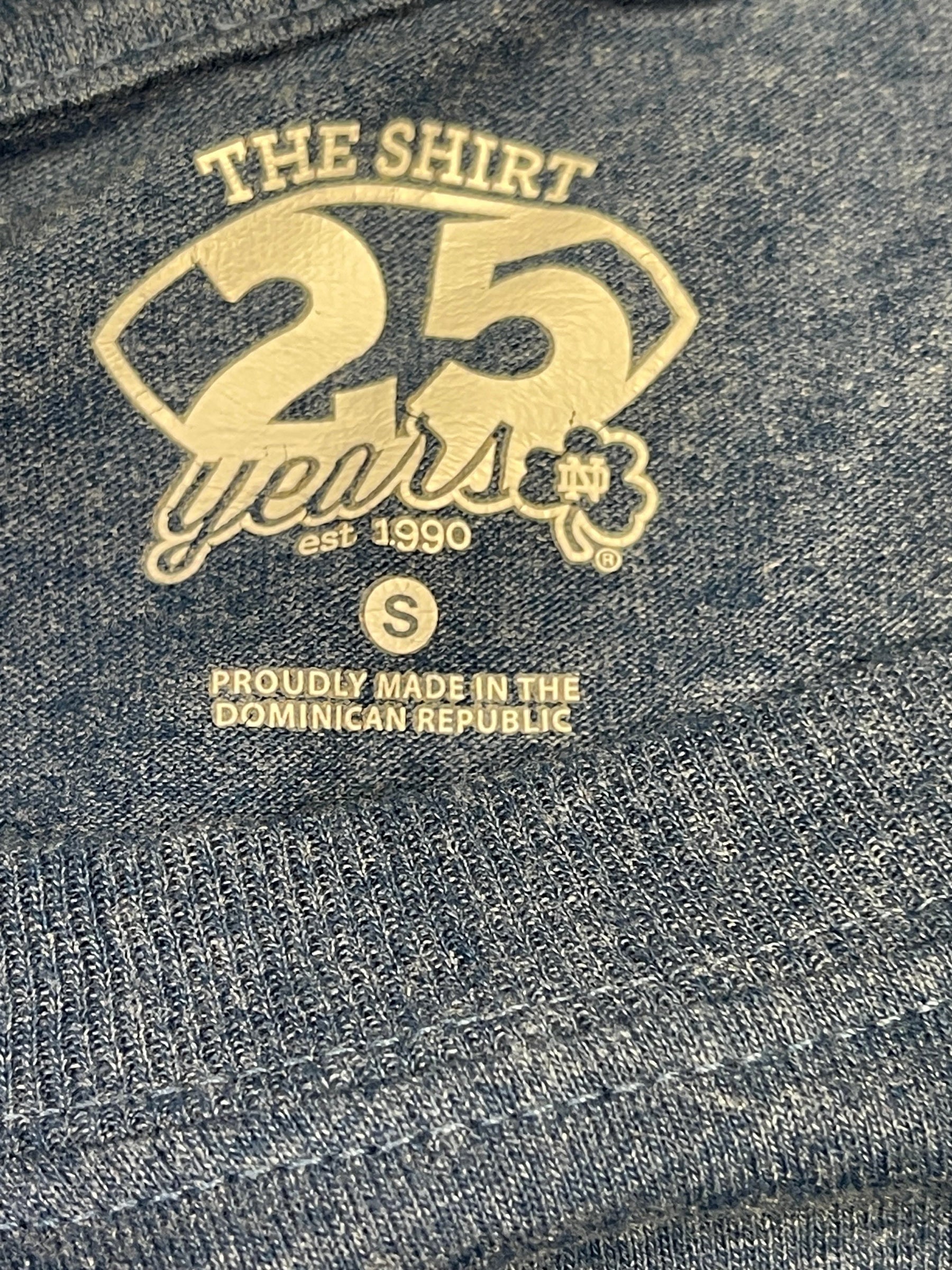 NCAA Notre Dame Fighting Irish Then Now Forever T-Shirt Men's Small