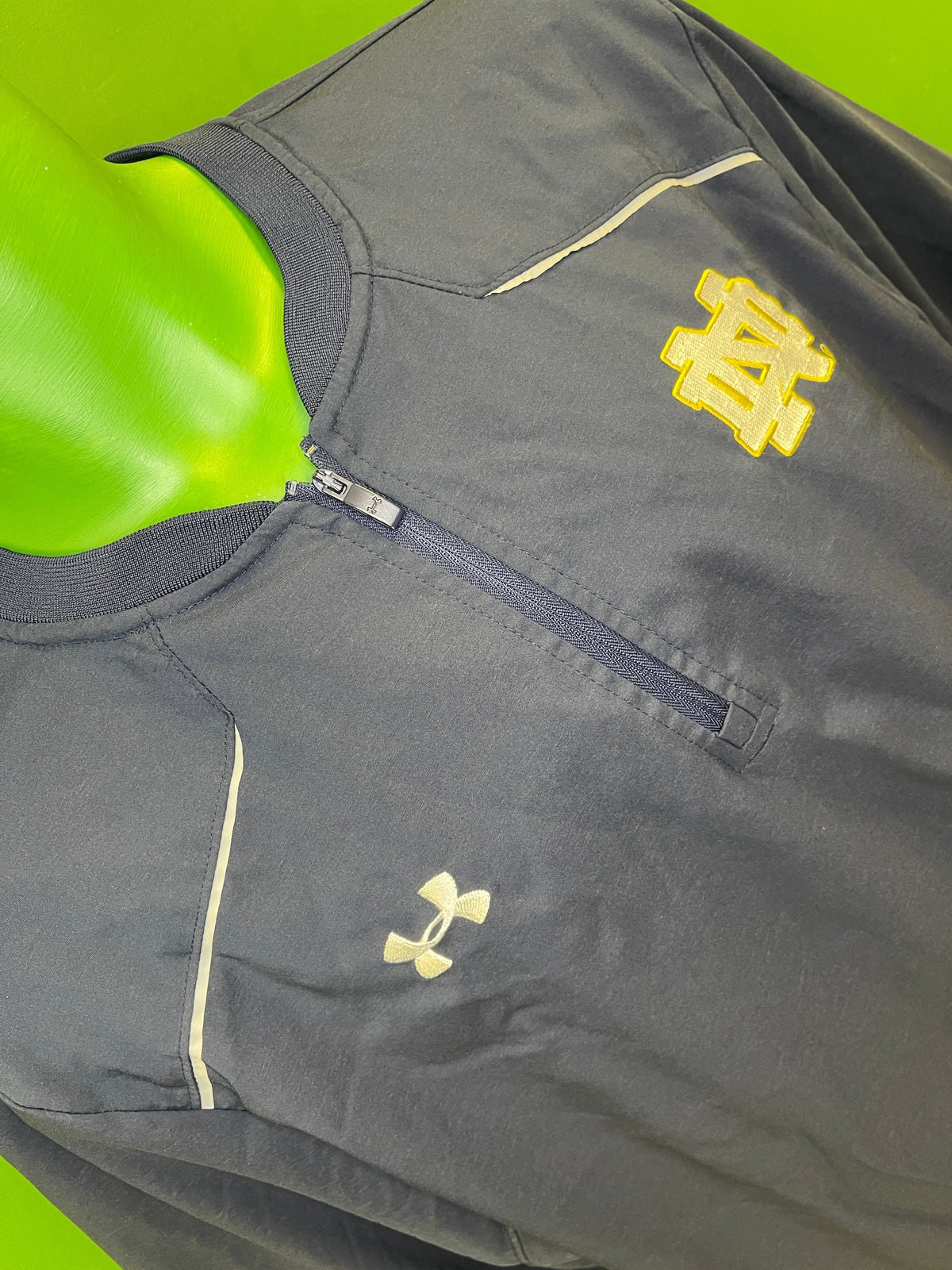 NCAA Notre Dame Fighting Irish 1/4 Zip Pullover Top Jacket Men's X-Large