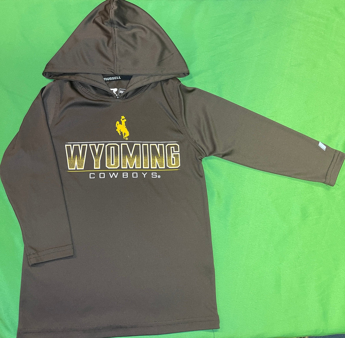 NCAA Wyoming Cowboys Russell Wicking L/S T-Shirt Hoodie Youth X-Small 4-5