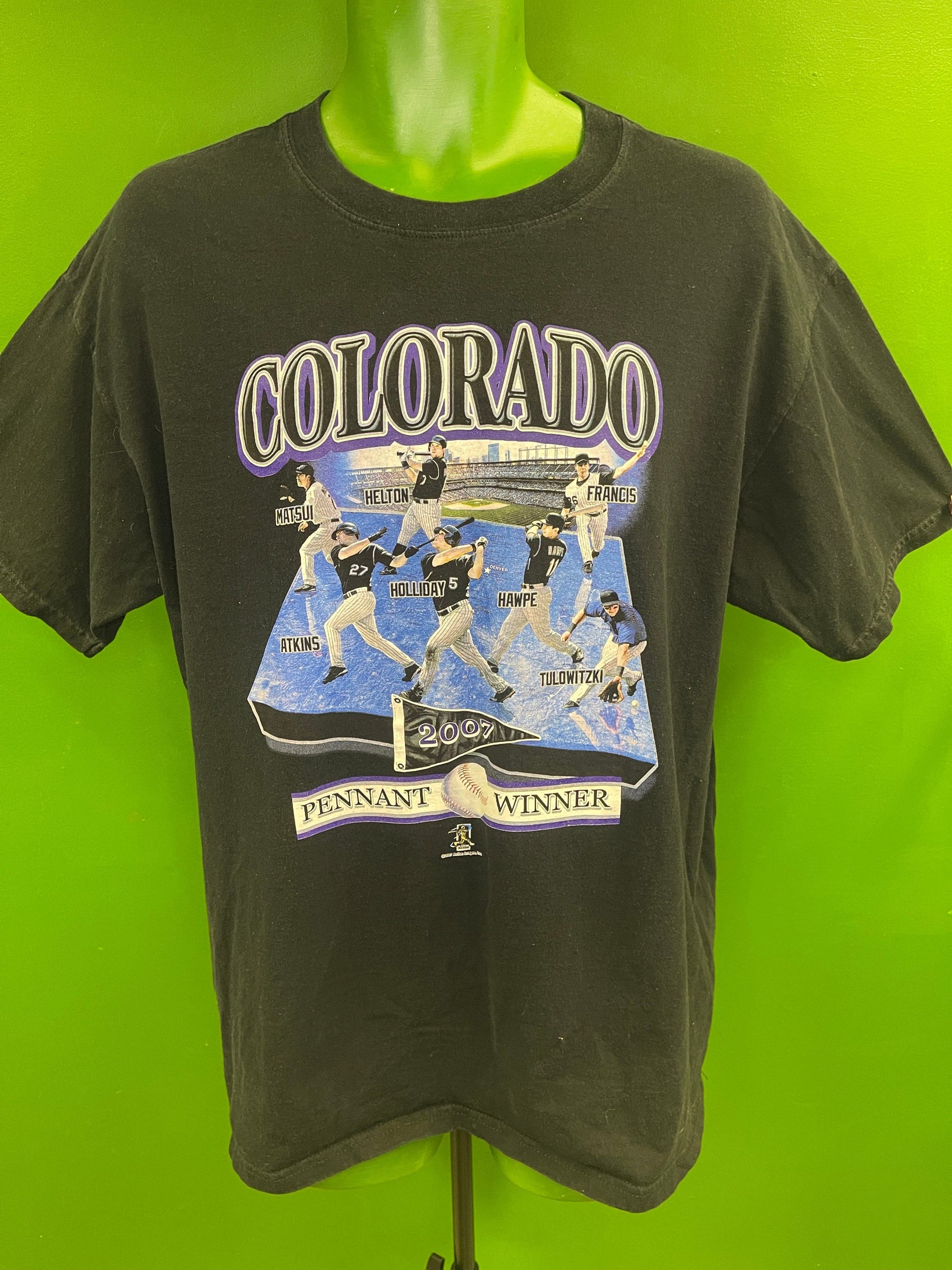 MLB Colorado Rockies 2007 Pennant Winner T-Shirt Men's X-Large