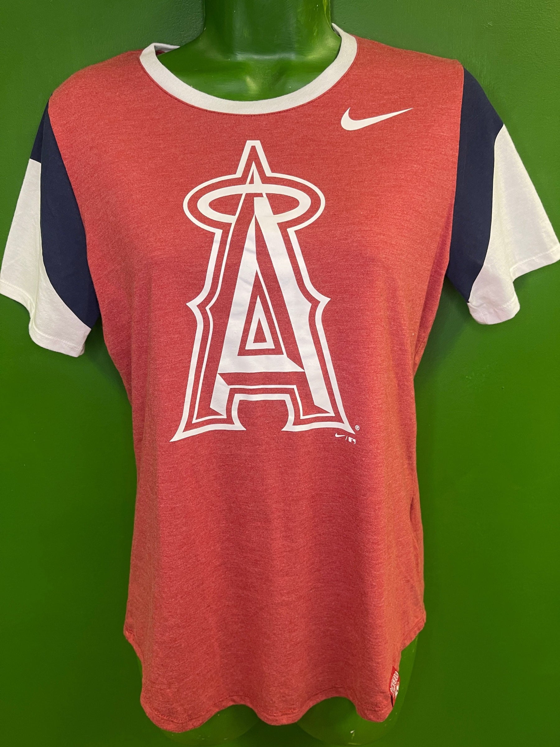 MLB Los Angeles Angels Tri-Blend Colour Blocked T-Shirt Unisex Small