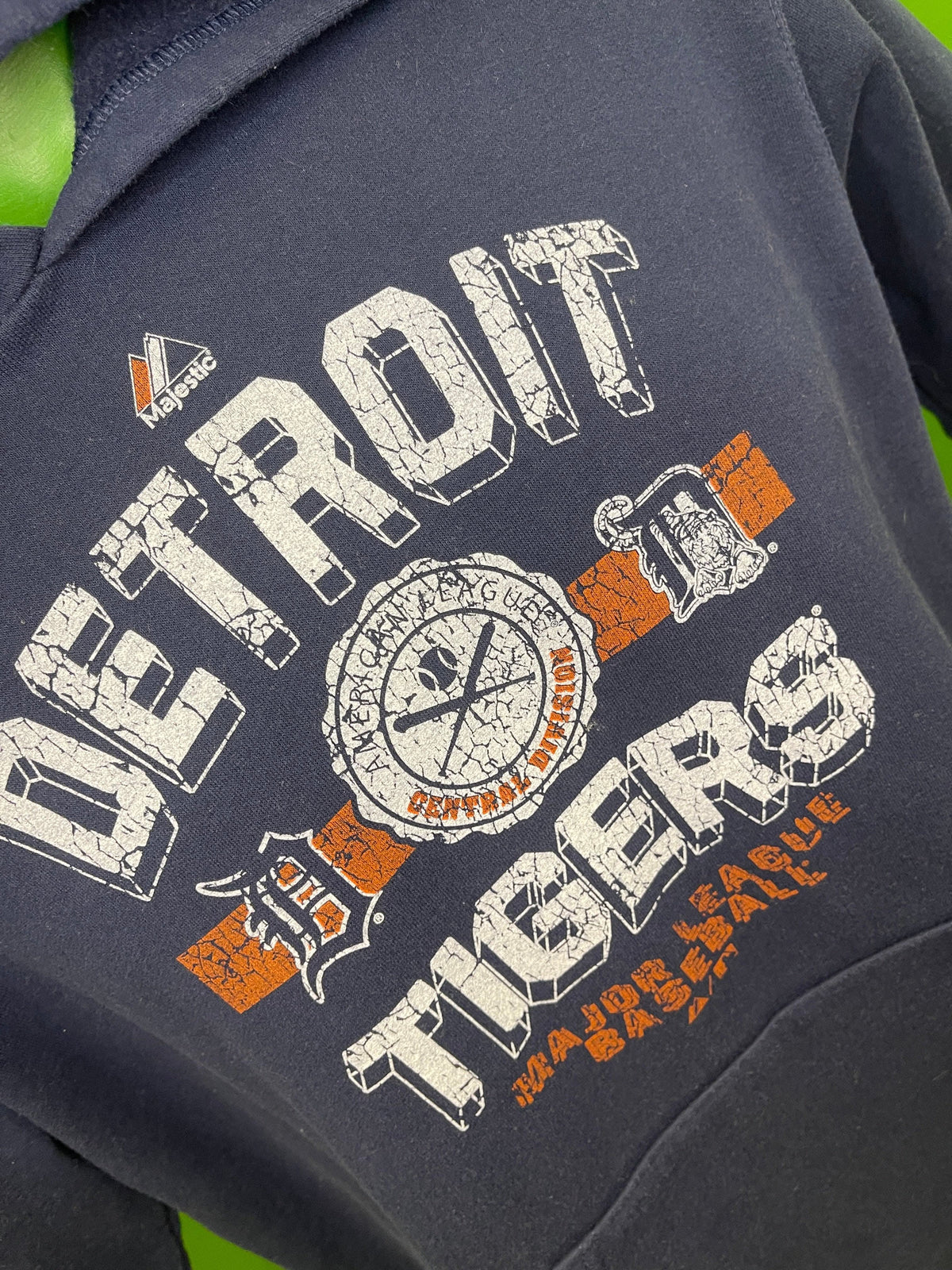 MLB Detroit Tigers Majestic Navy Hoodie Youth Large 14-16