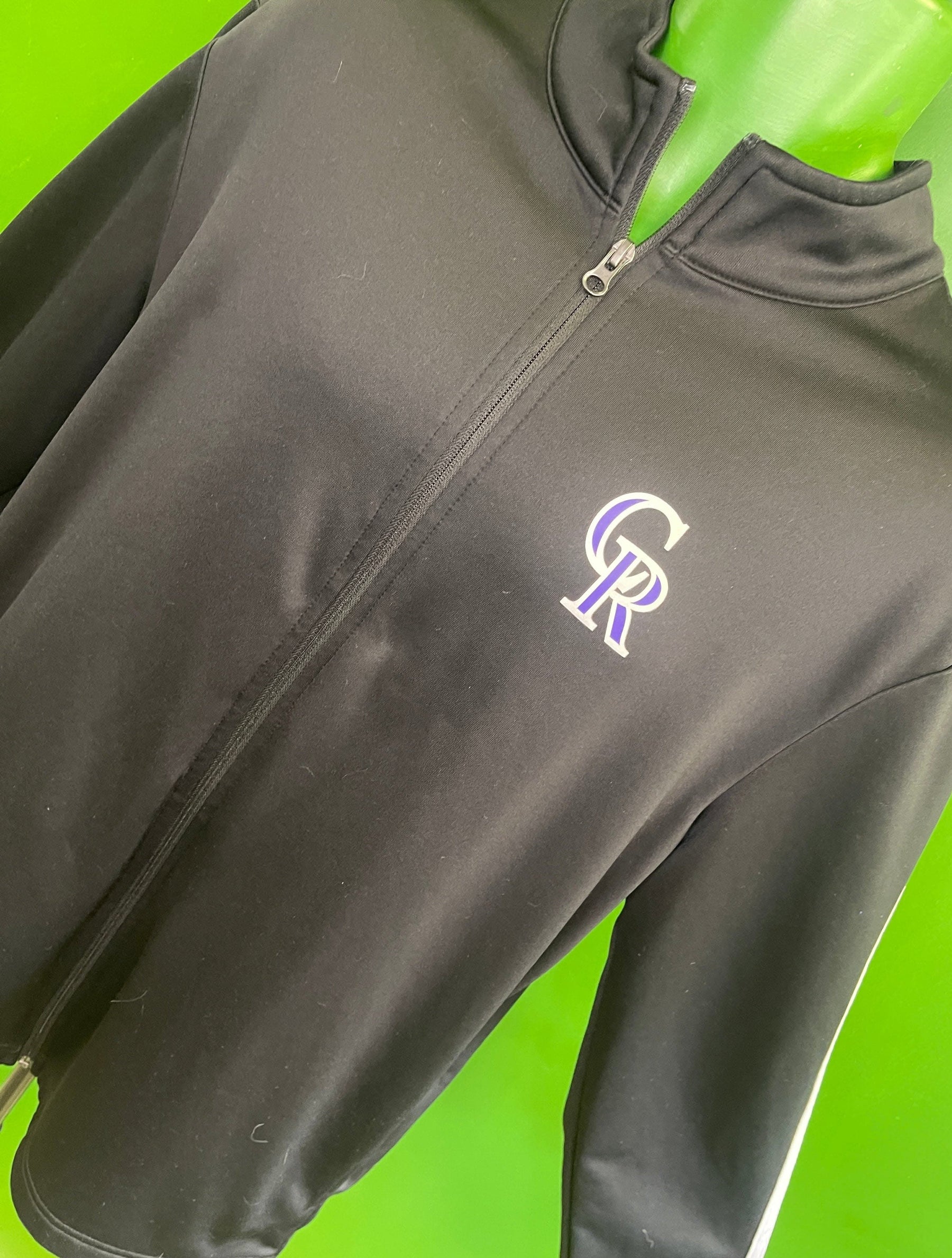 MLB Colorado Rockies Striped Track Full Zip Jacket Men's Large