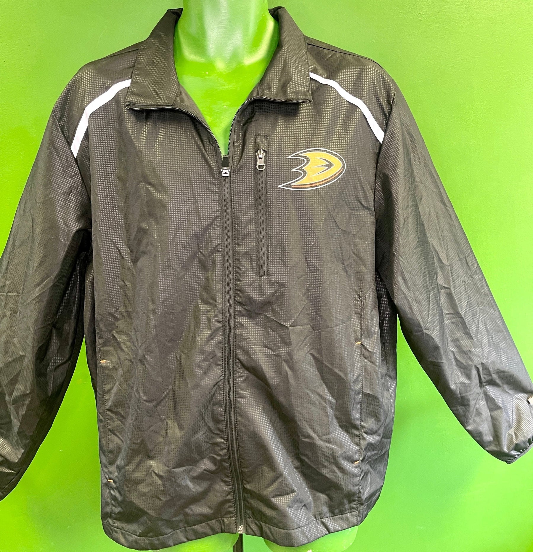 NHL Anaheim Ducks GIII Bicycle Full Zip Windbreaker Jacket Men's Large