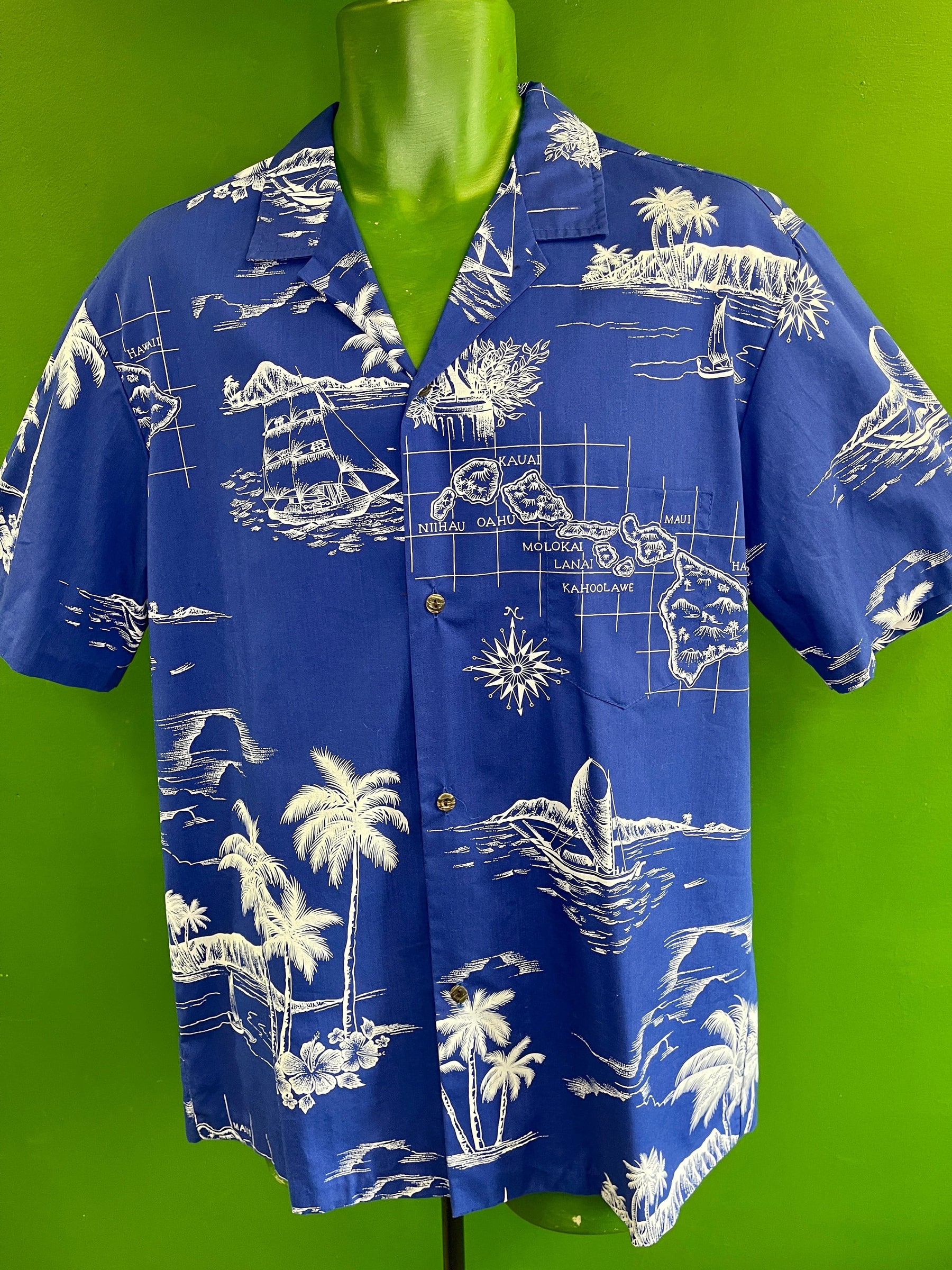 Made in Hawaii Royal Creations Vintage Hawaiian Aloha Shirt Men's Large
