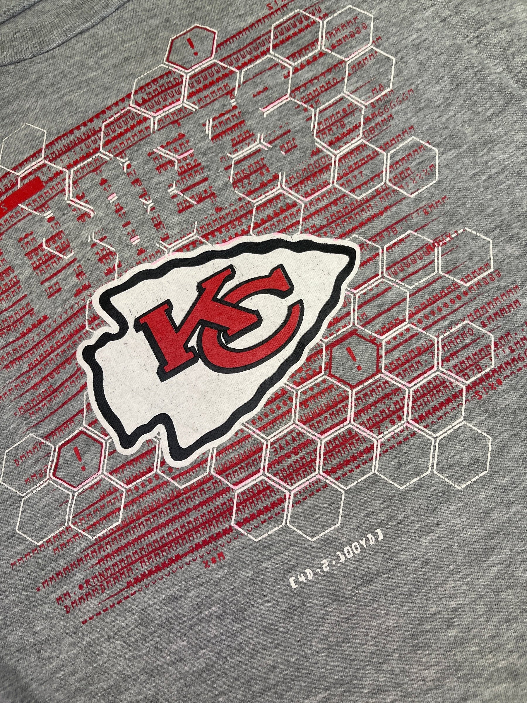 NFL Kansas City Chiefs Heathered Grey T-Shirt Youth Small 7