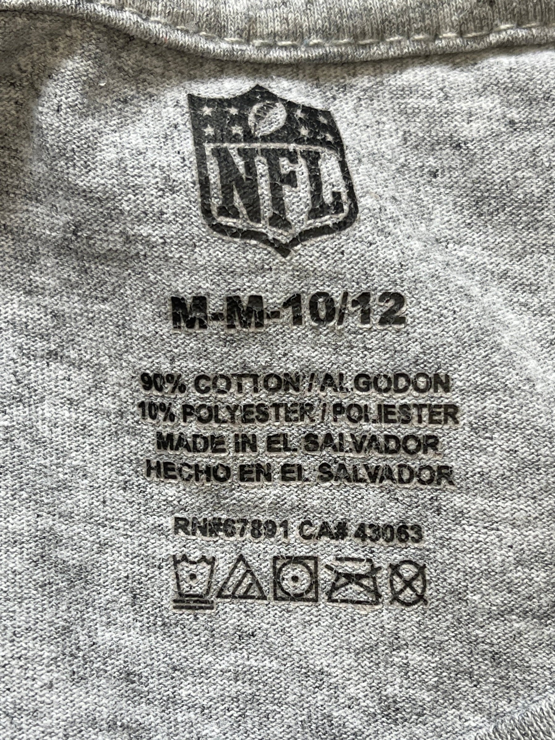 NFL Green Bay Packers Heathered Grey T-Shirt Youth Medium 10-12