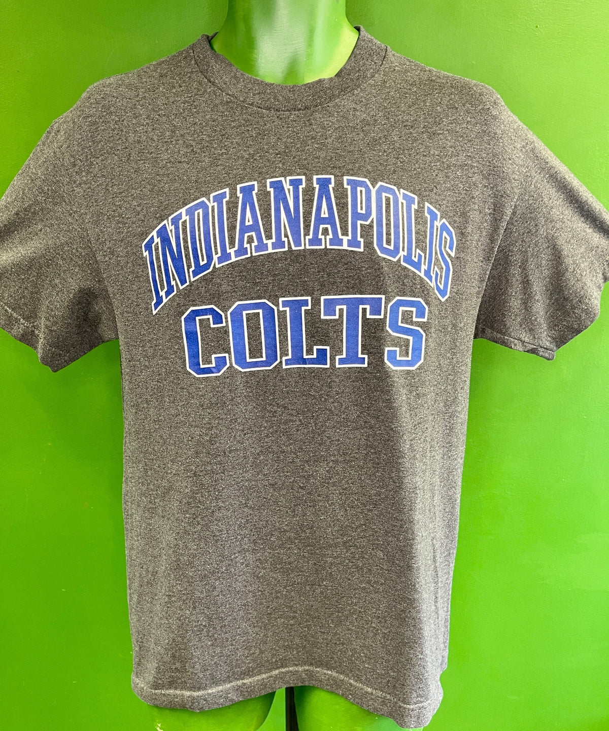 NFL Indianapolis Colts Heathered Grey Spellout T-Shirt Men's Medium