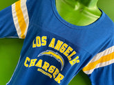 NFL Los Angeles Chargers Striped Sleeve Lightweight Top Women's Large