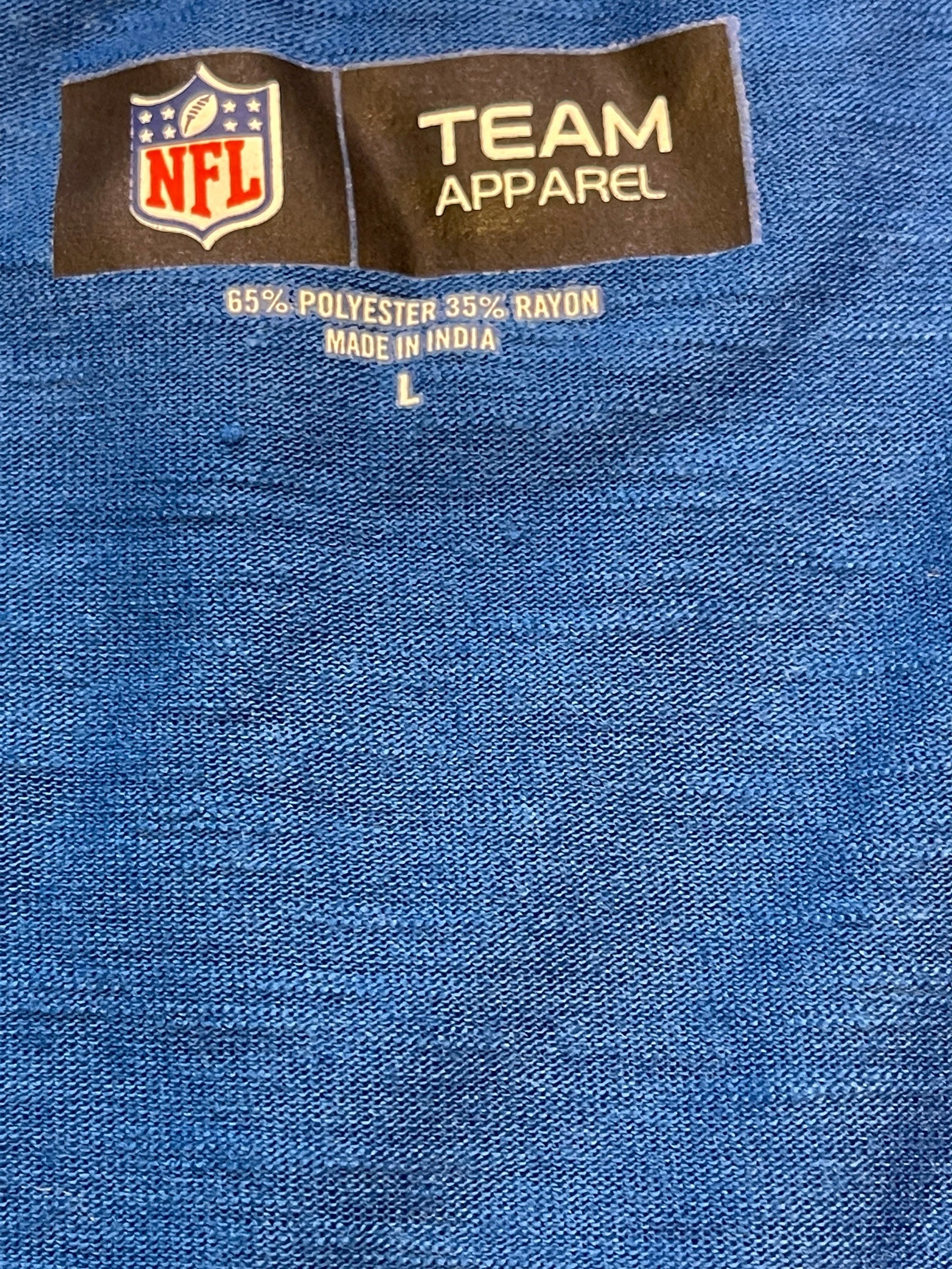 NFL Los Angeles Chargers Striped Sleeve Lightweight Top Women's Large