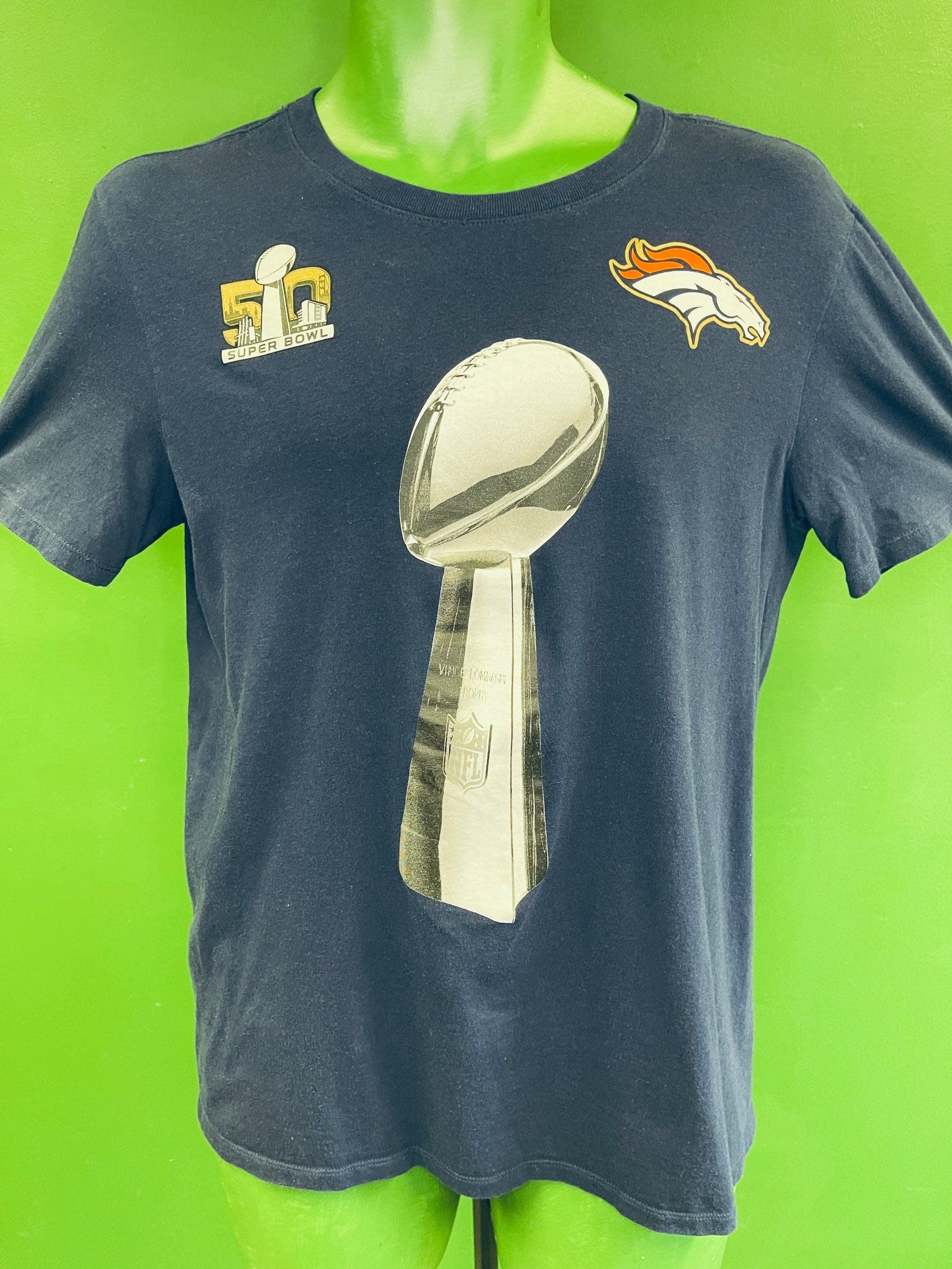 NFL Denver Broncos Nike Super Bowl 50 Dark Blue T-Shirt Men's Small