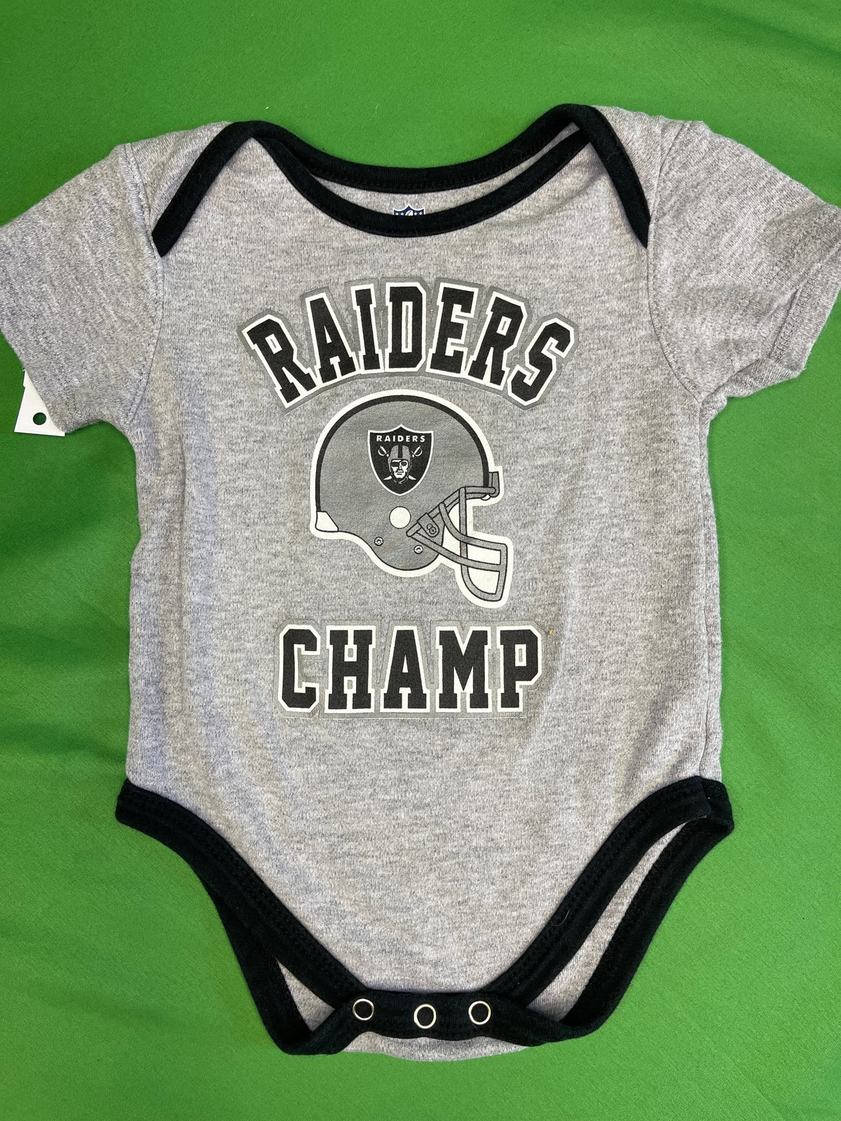 NFL Las Vegas Raiders Grey Baby Bodysuit/Vest 12 Months