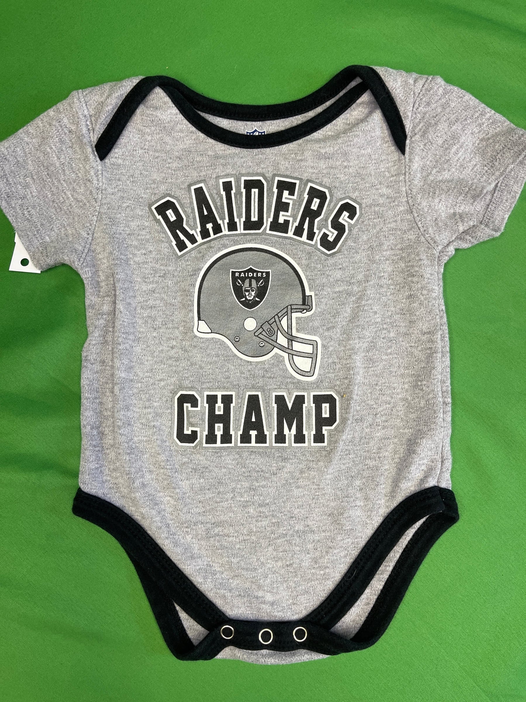 NFL Las Vegas Raiders Grey Baby Bodysuit/Vest 12 Months