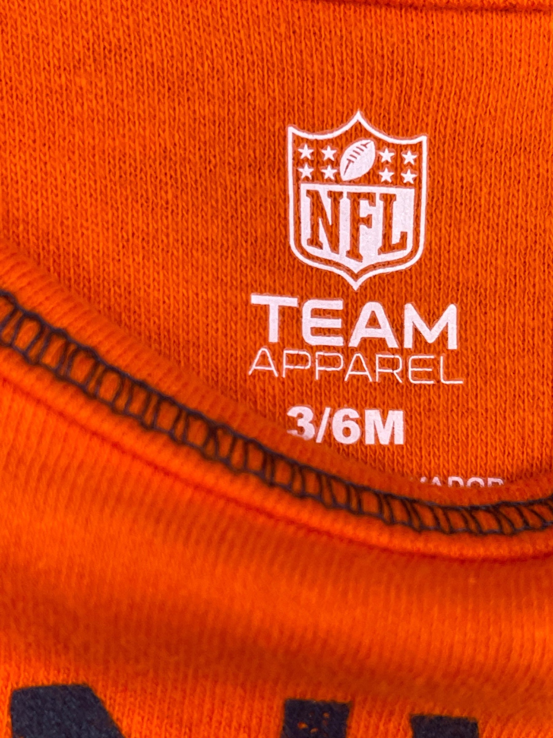 NFL Denver Broncos Long Sleeved Infant Baby Bodysuit 3-6 Months
