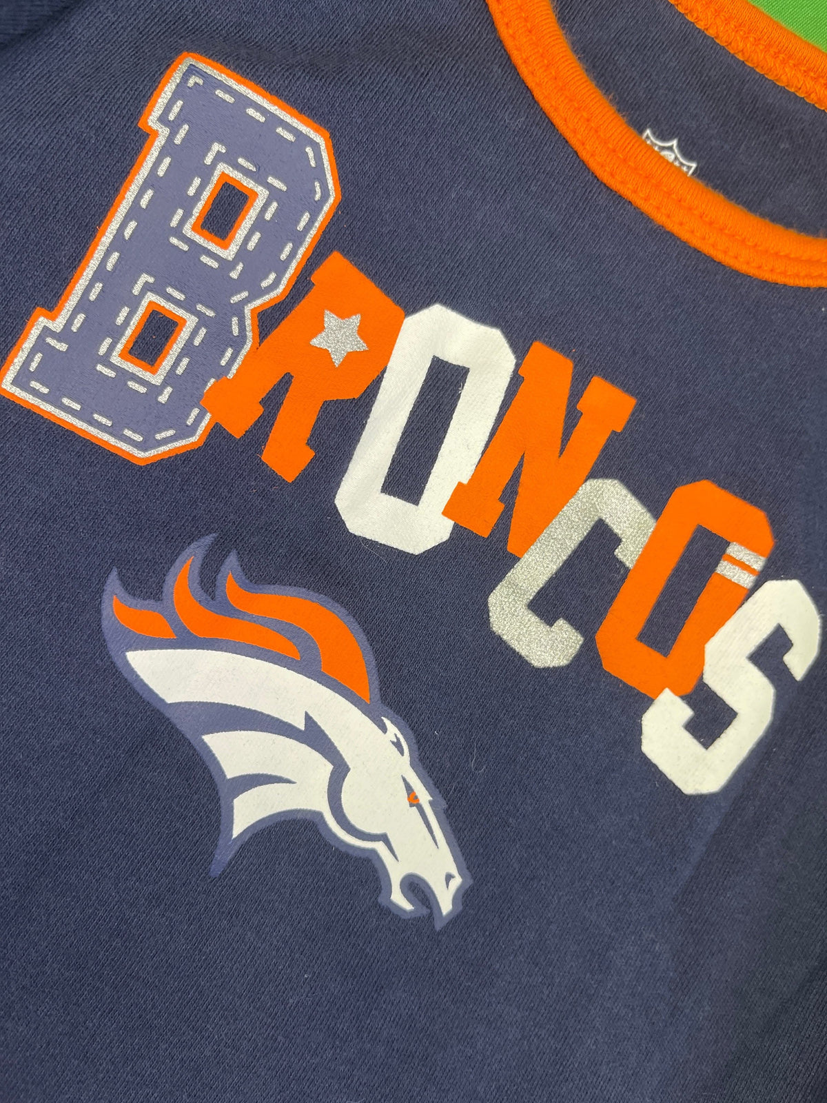 NFL Denver Broncos Navy Blue Infant Girls' Baby Bodysuit/Vest 12 Months