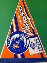 NFL Denver Broncos Super Bowl XXII 1988 Vintage Pennant