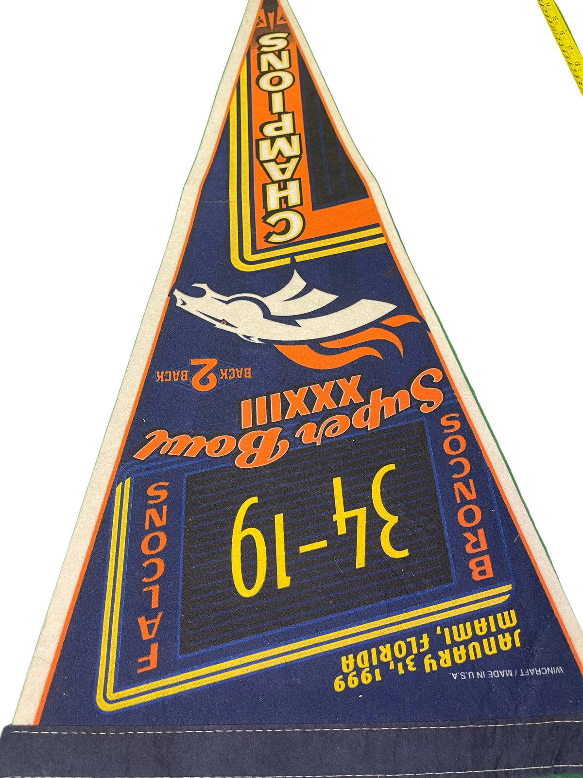 NFL Denver Broncos Super Bowl XXXIII Vertical Pennant