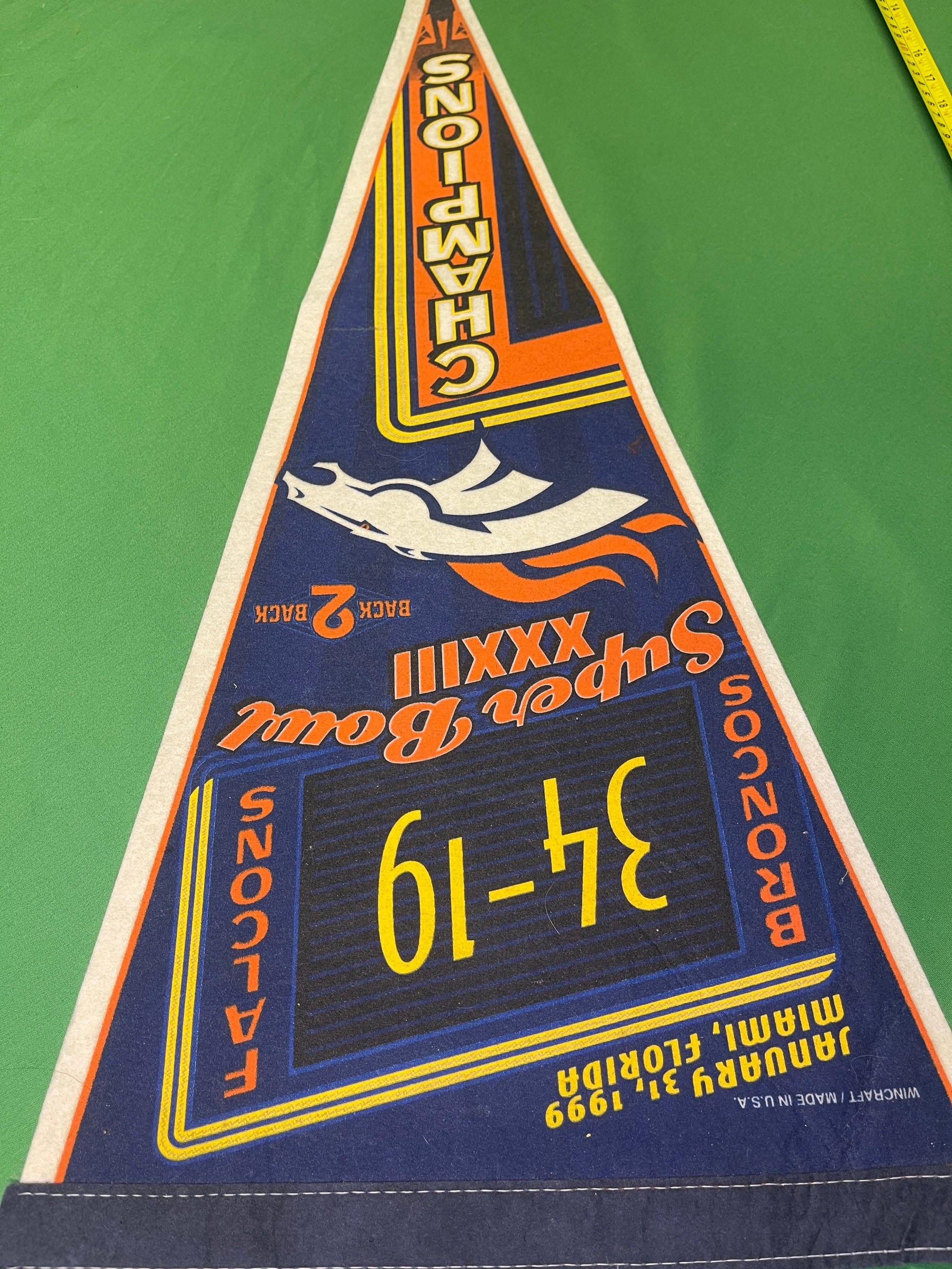 NFL Denver Broncos Super Bowl XXXIII Vertical Pennant