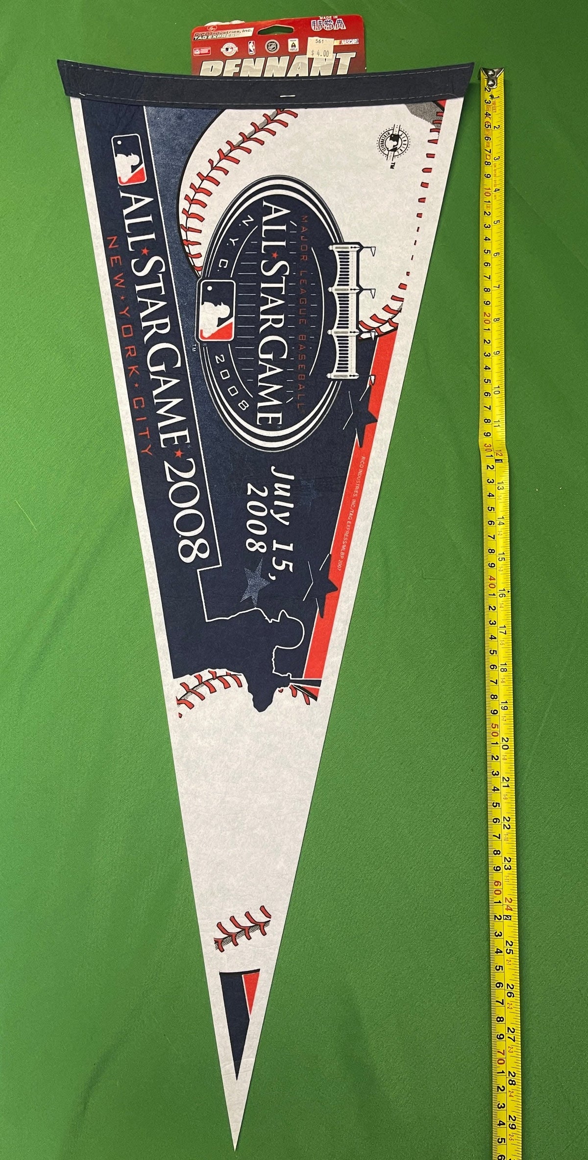 MLB All Star Game NYC 2008 Full-Size Pennant NWT