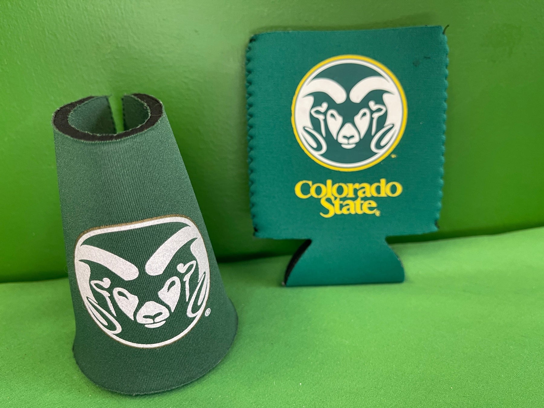 NCAA Colorado State CSU Rams Set of 2 Beer Can Cosies/Coolers