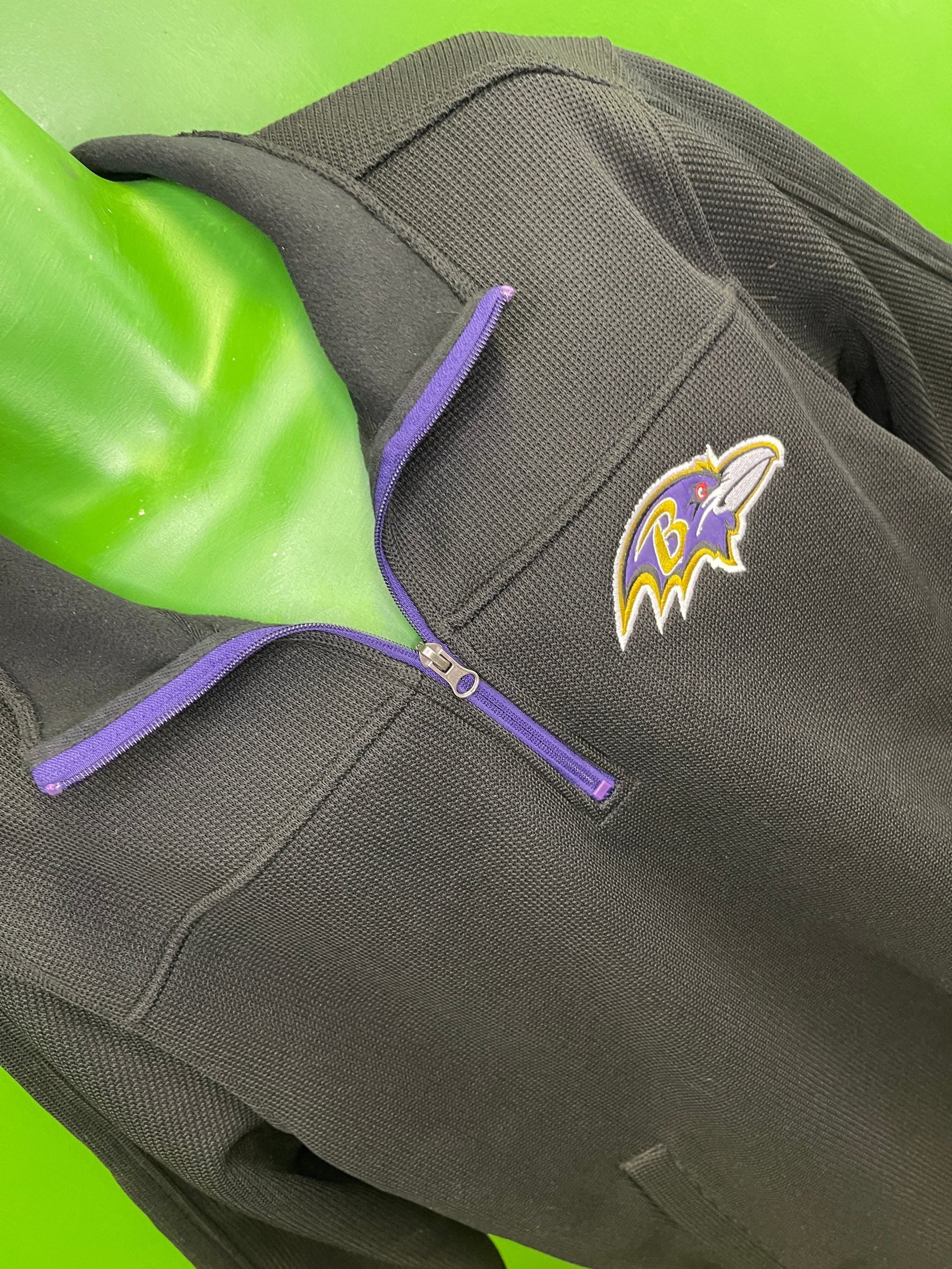 NFL Baltimore Ravens 1/2 Zip Pullover Sweater Jumper Men's X-Large