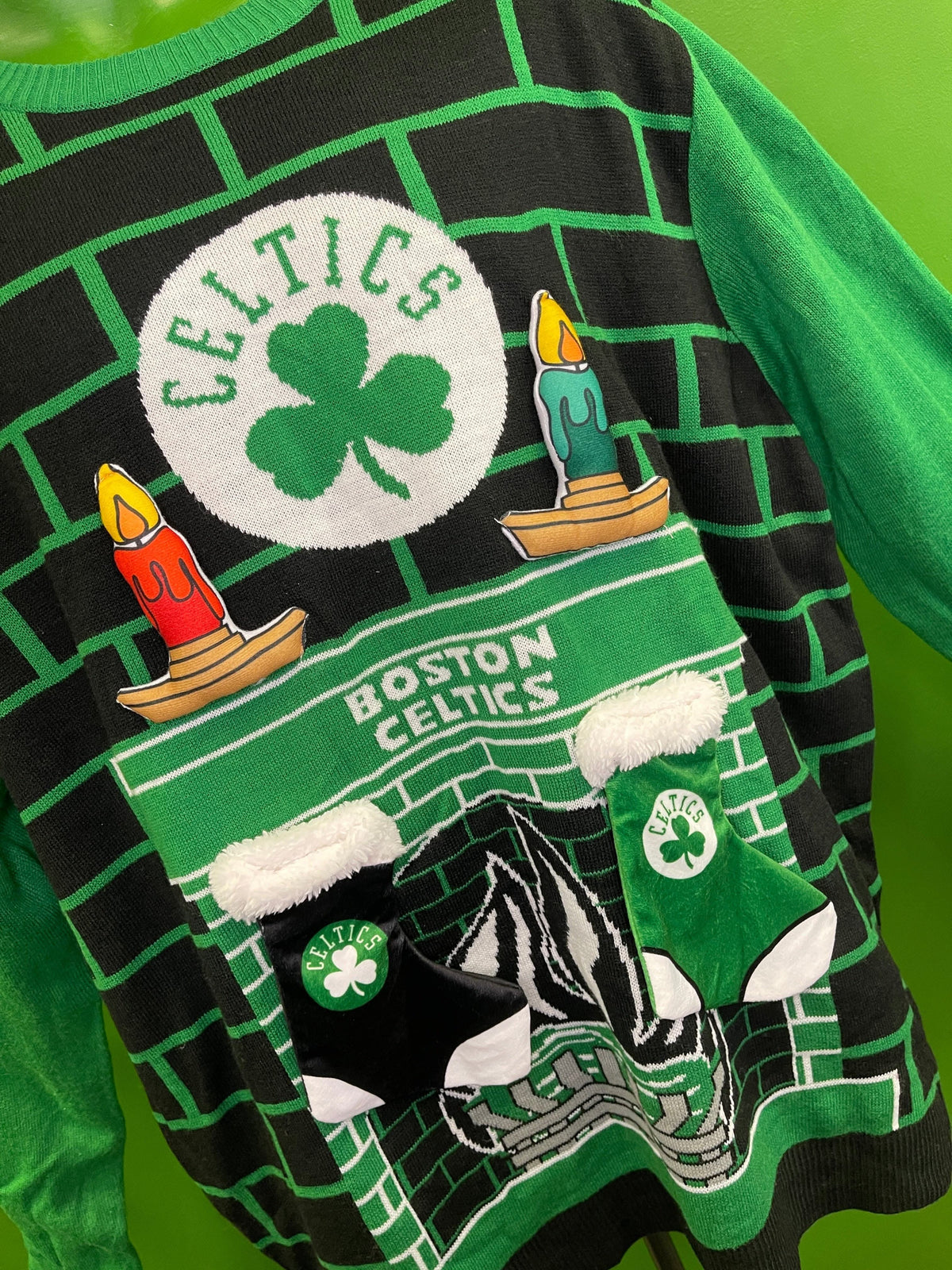 NBA Boston Celtics "Ugly" Christmas Sweater Jumper Men's 2X-Large NWT