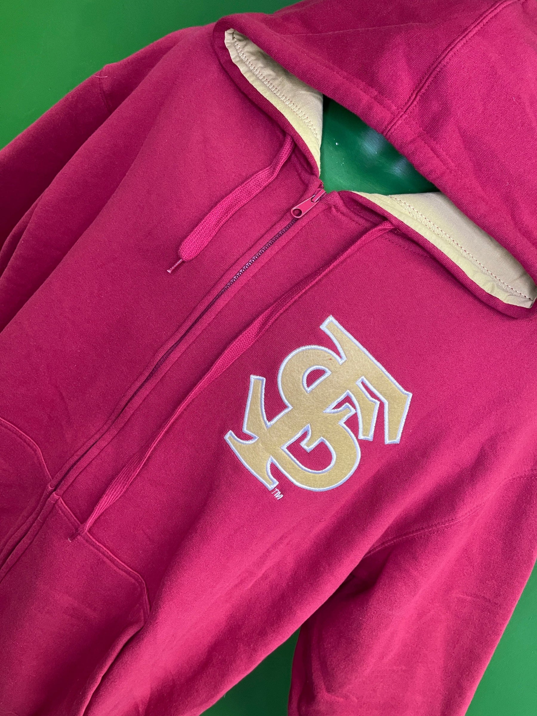 NCAA Florida State Seminoles Old School Full Zip Hoodie Jacket Men's X-Large