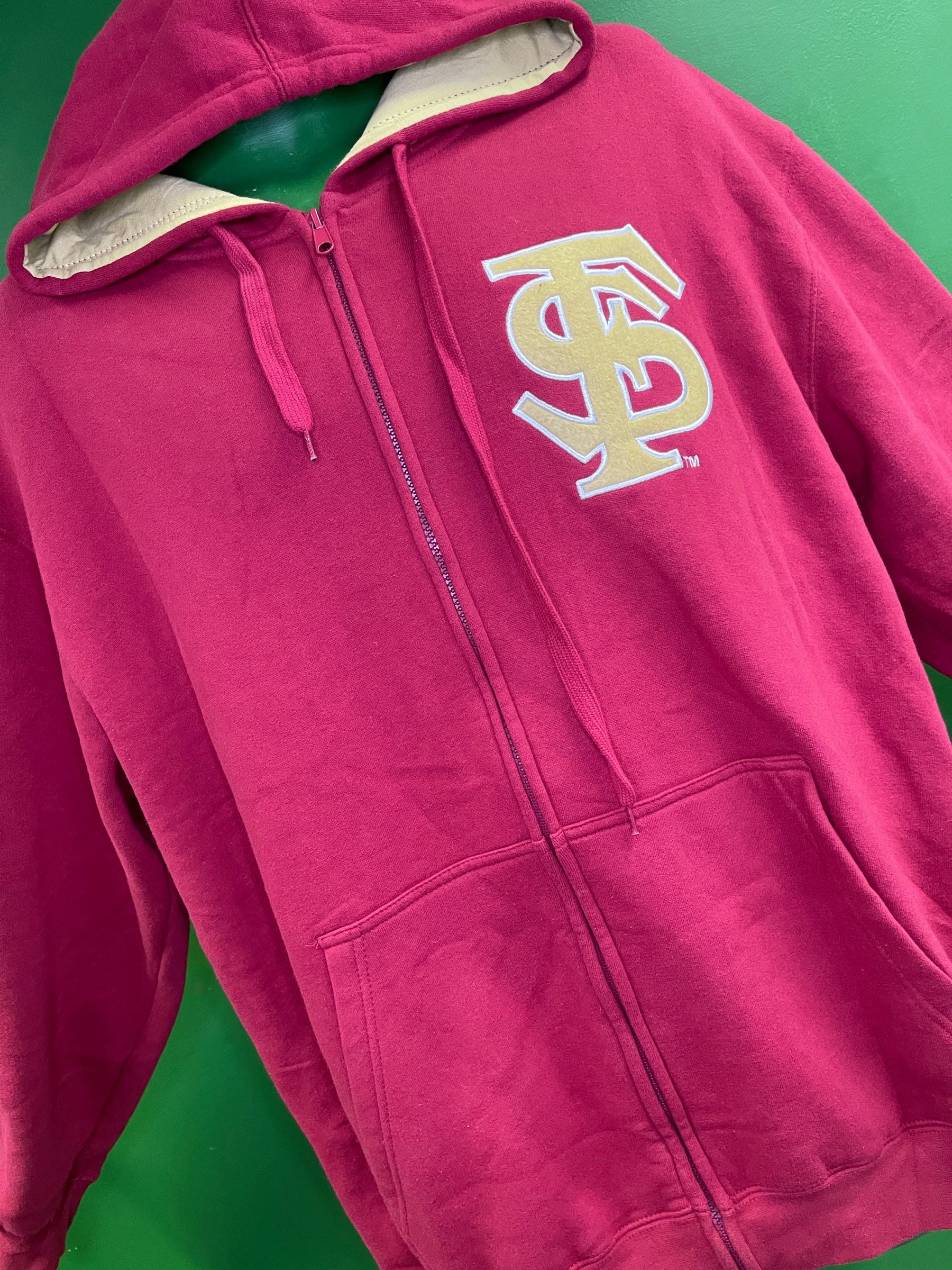 NCAA Florida State Seminoles Old School Full Zip Hoodie Jacket Men's X-Large