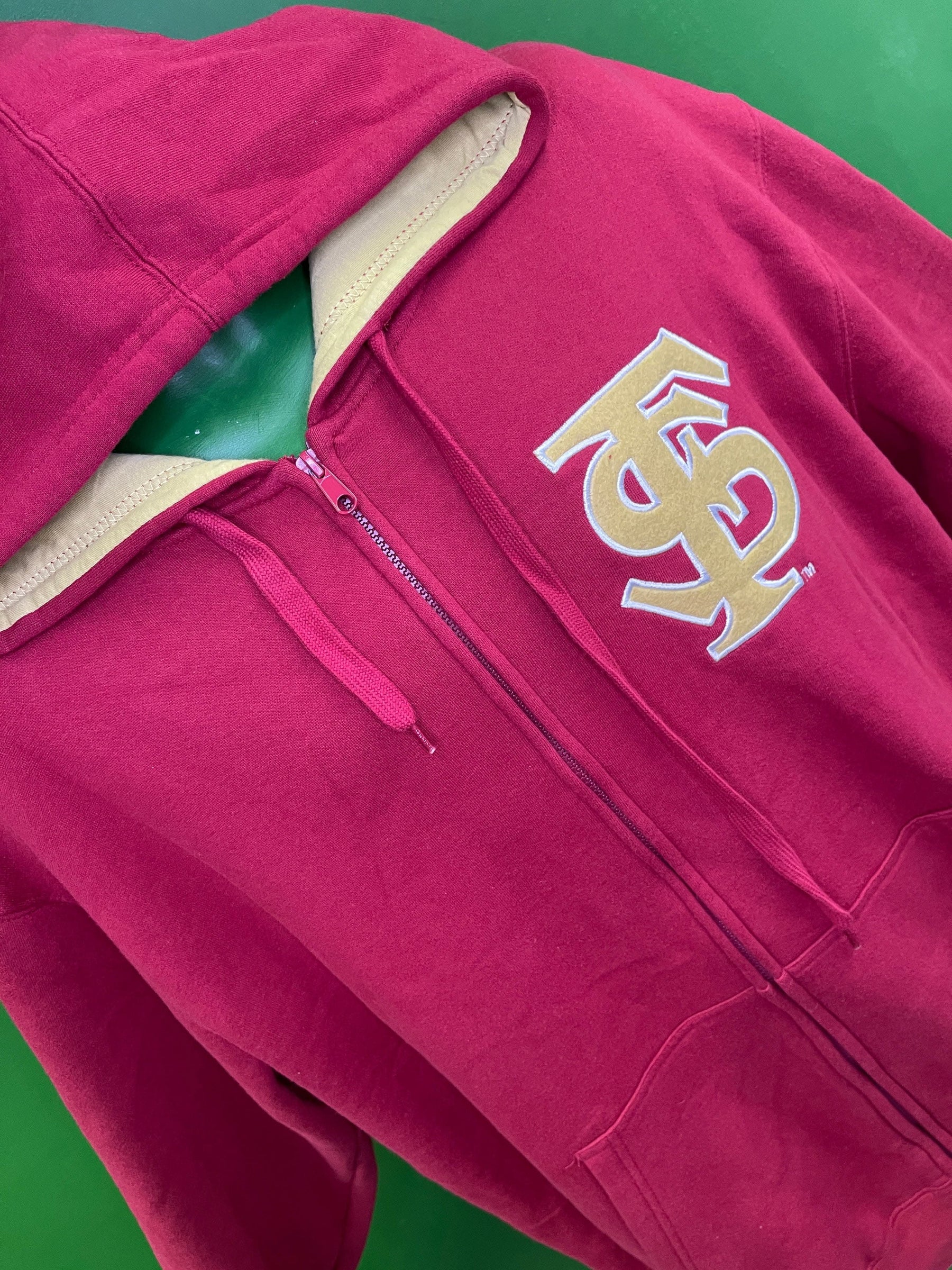 NCAA Florida State Seminoles Old School Full Zip Hoodie Jacket Men's X-Large