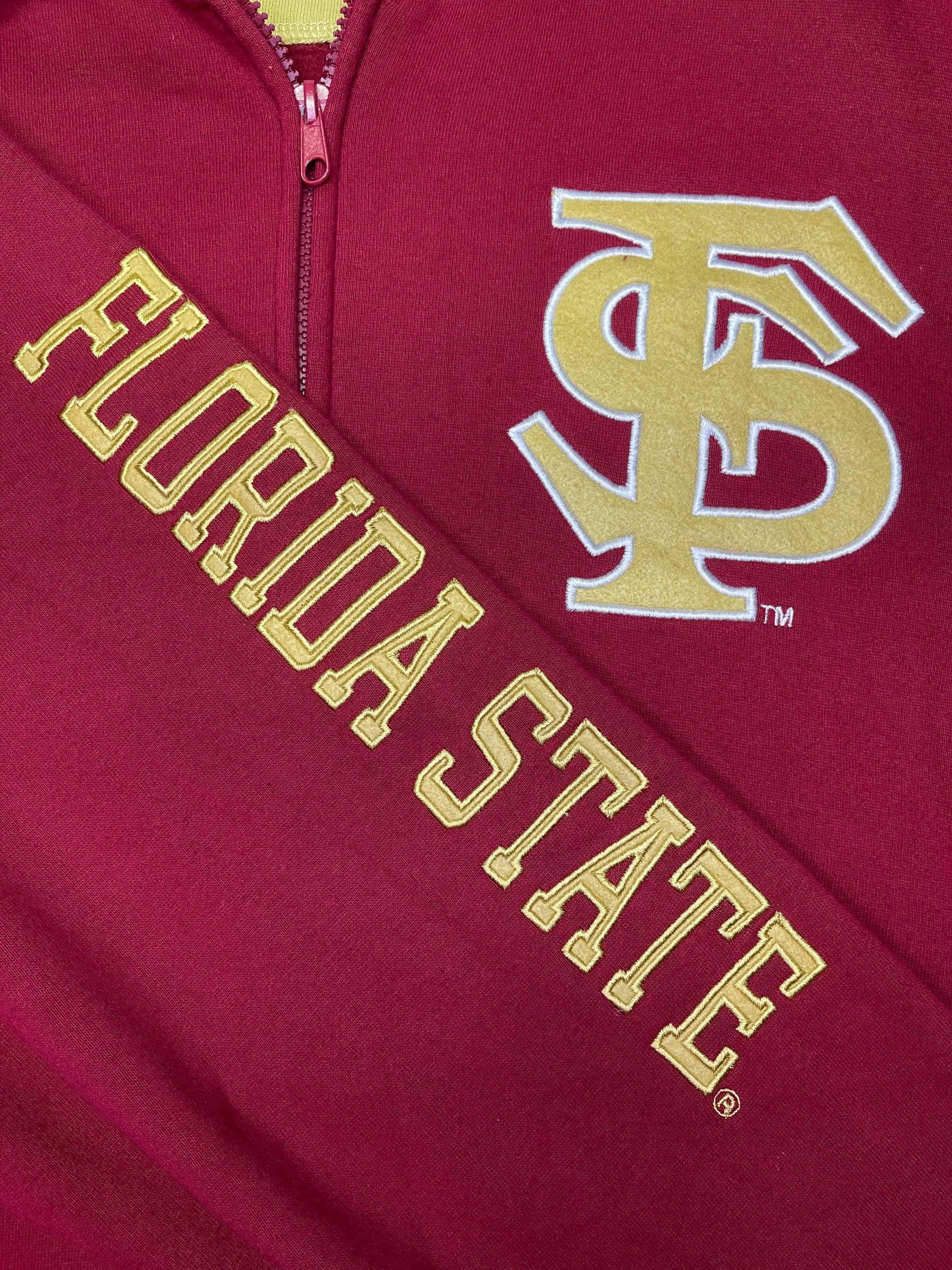 NCAA Florida State Seminoles Old School Full Zip Hoodie Jacket Men's X-Large