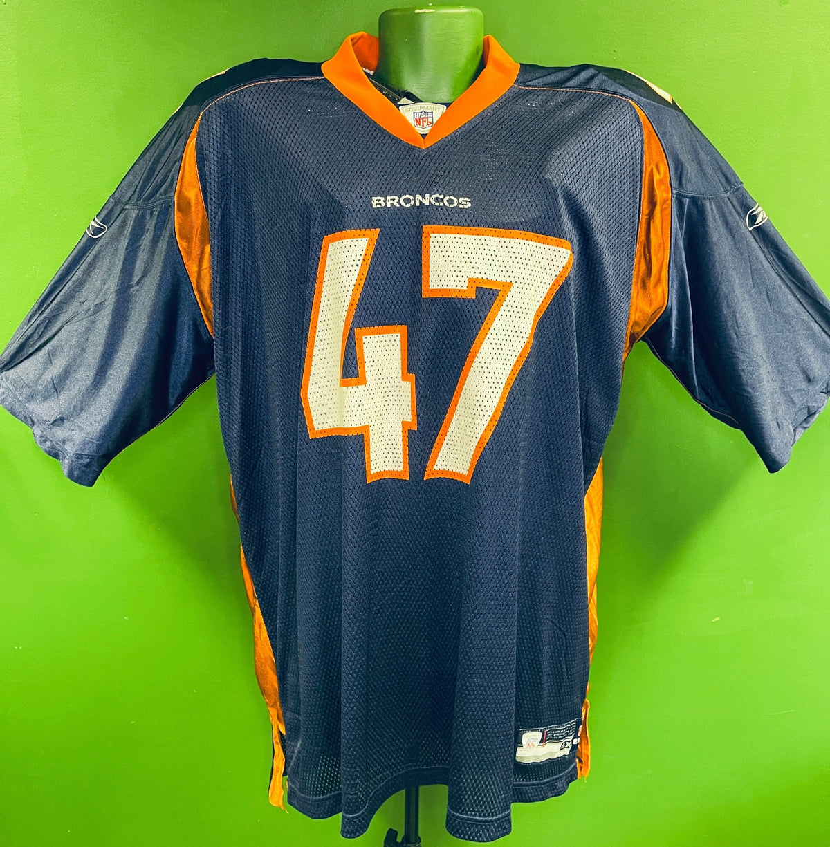 NFL Denver Broncos John Lynch #47 Reebok Jersey Men's 4X-Large