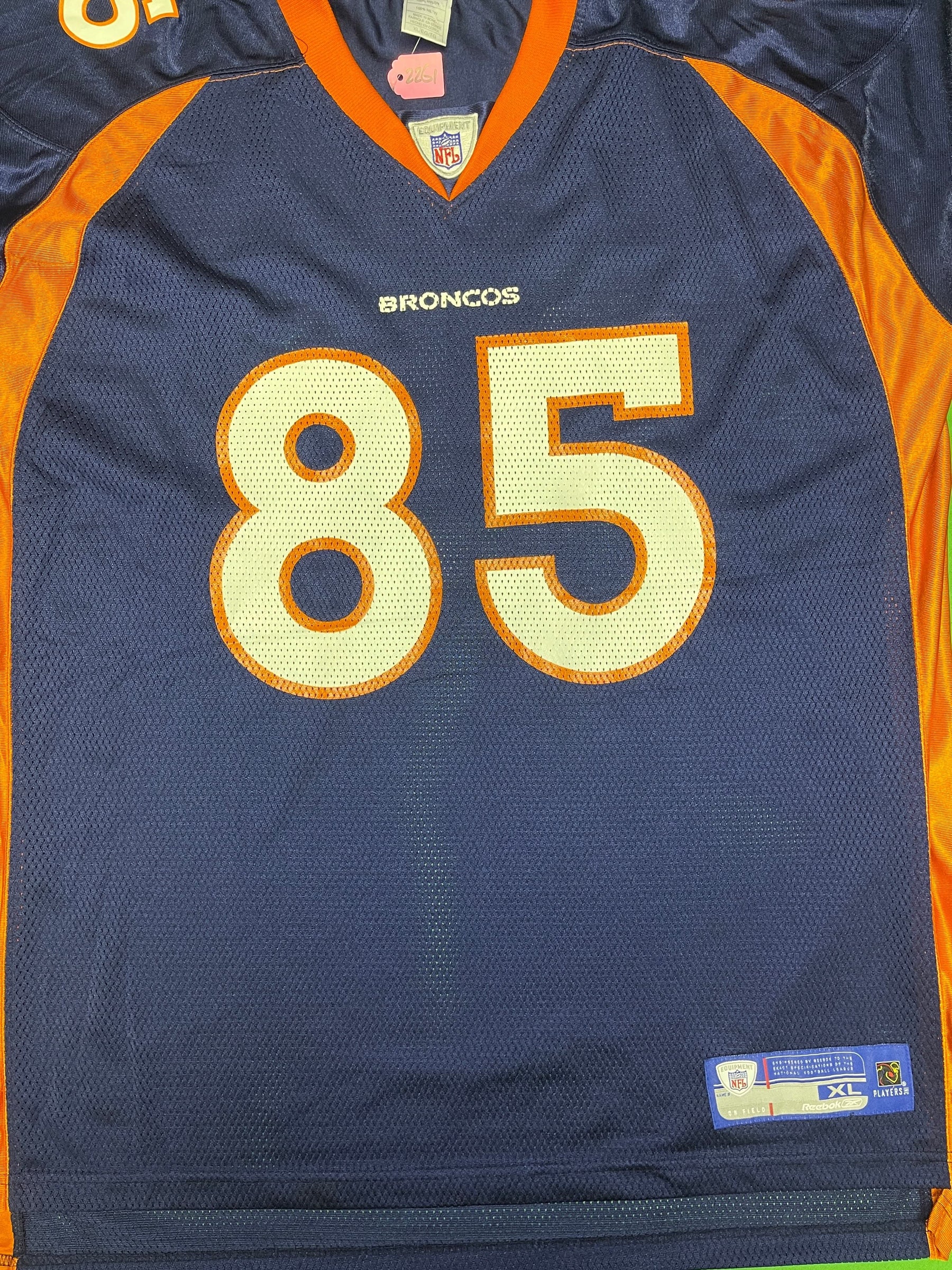 NFL Denver Broncos Ashley Lelie #85 Reebok Jersey Men's X-Large