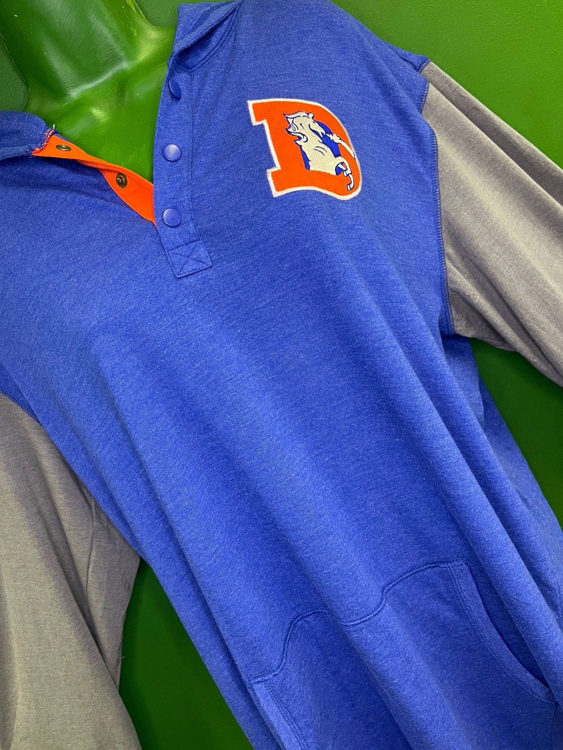 NFL Denver Broncos Mitchell & Ness Retro Logo Thin Pullover Hoodie Men's X-Large