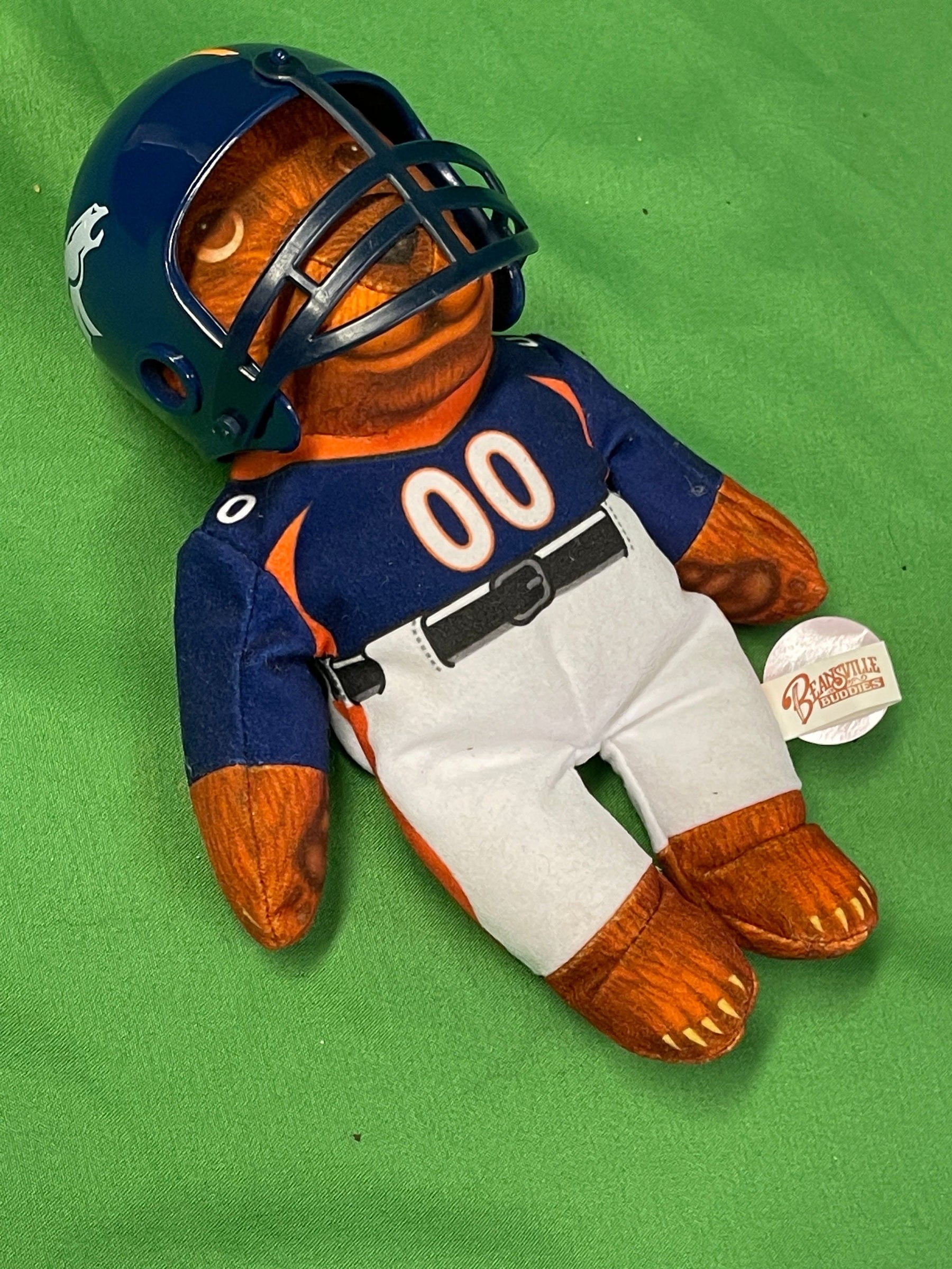 NFL Denver Broncos Beansville Buddies Cuddly Toy Beanie w/Helmet