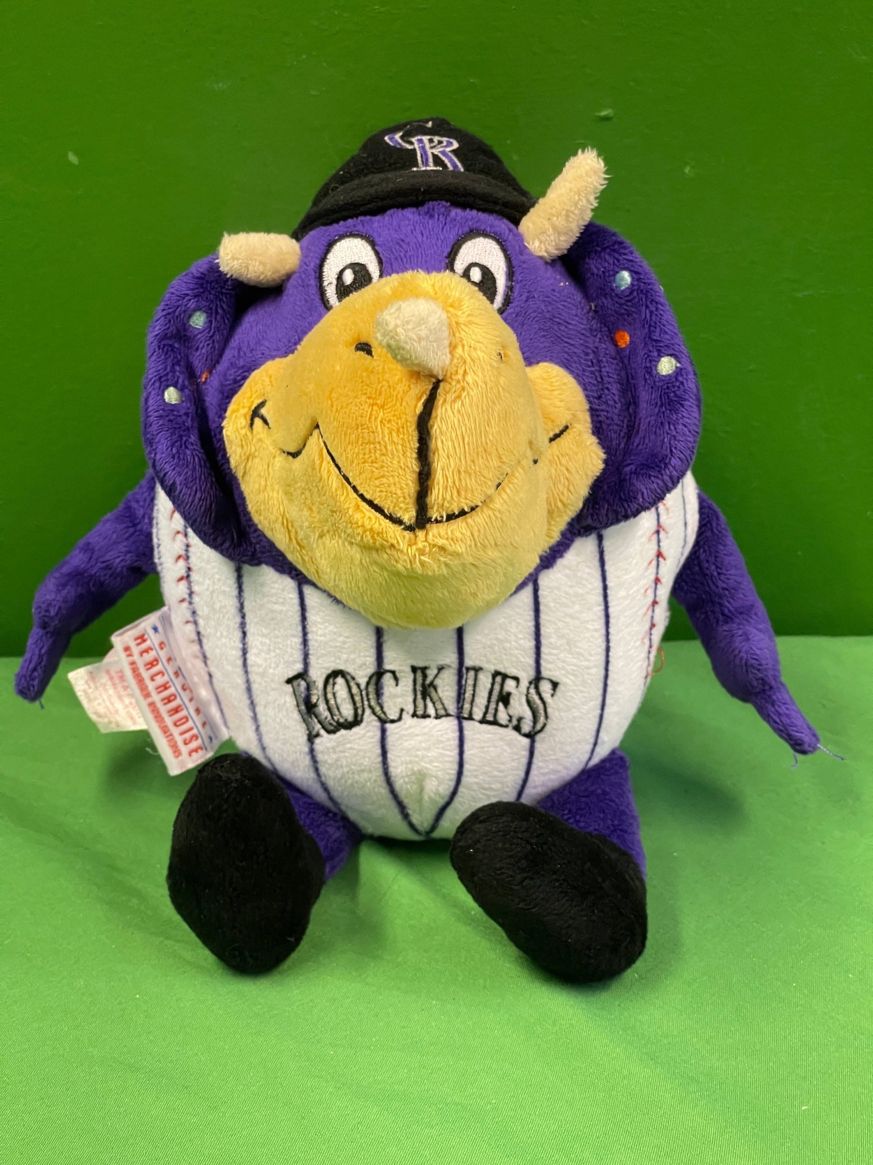 MLB Colorado Rockies Orbiez Dinger Dinosaur Mascot Cuddly Toy 9"