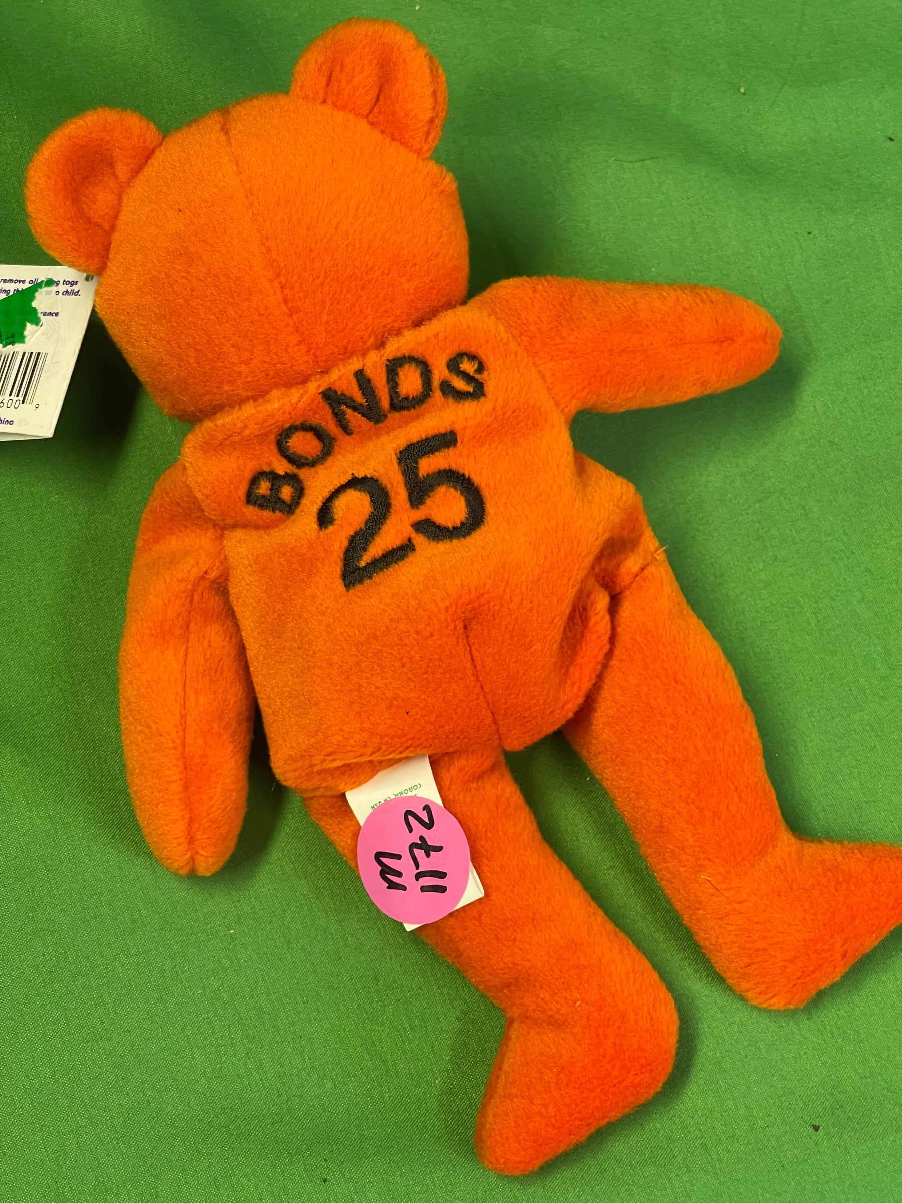 MLB San Francisco Giants Barry Bonds #25 Bamm Beanos Cuddly Toy Beanie NWT