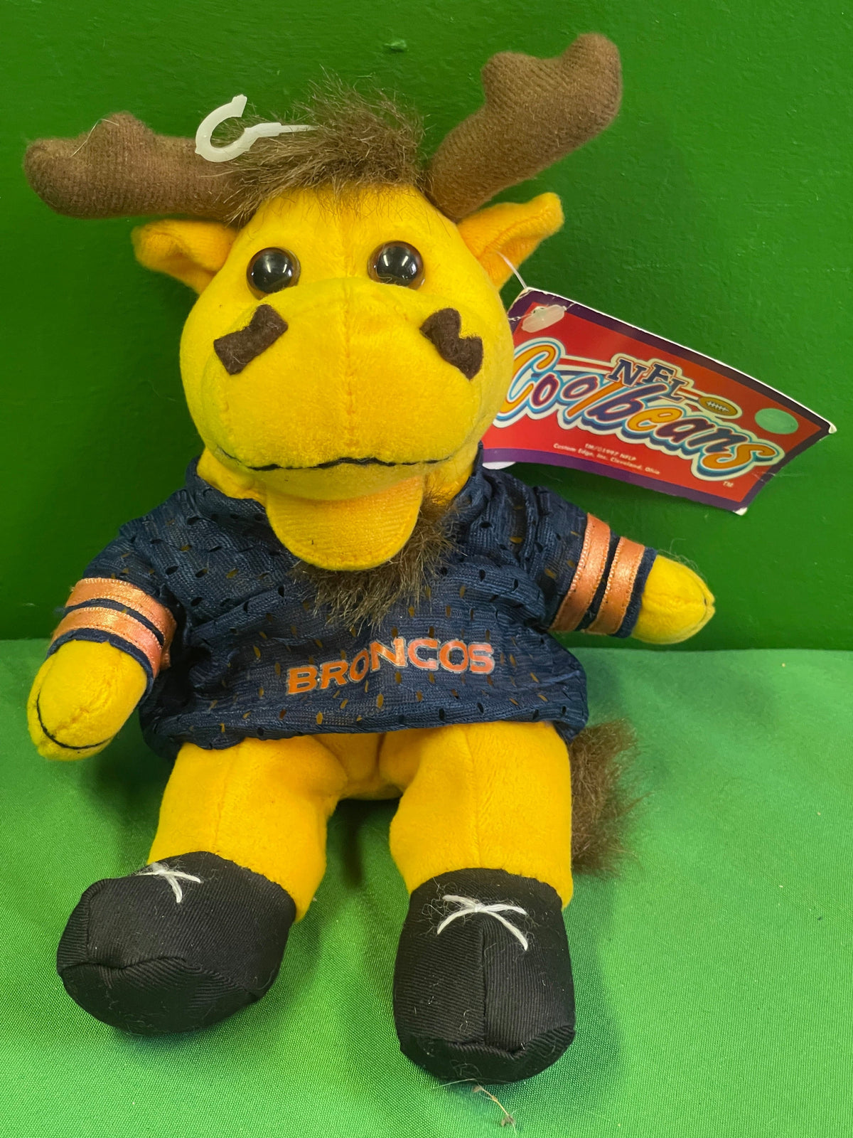 NFL Denver Broncos Coolbeans Beanie Cuddly Toy Moose NWT