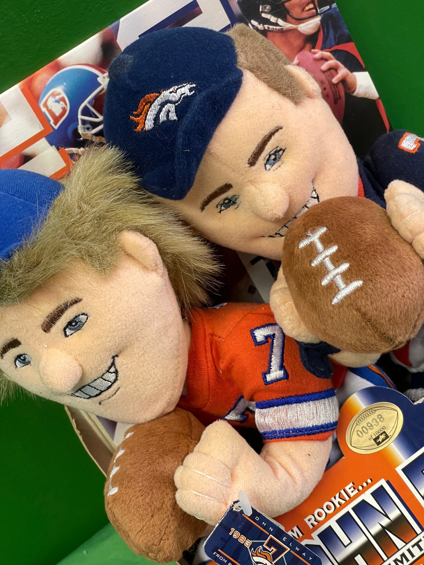 NFL Denver Broncos John Elway #7 Rookie to Retirement Ltd Ed Beanies NWT