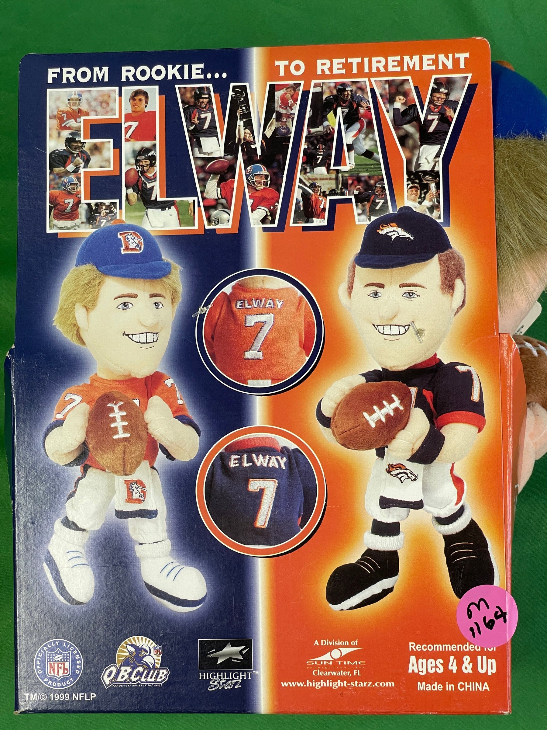 NFL Denver Broncos John Elway #7 Rookie to Retirement Ltd Ed Beanies NWT