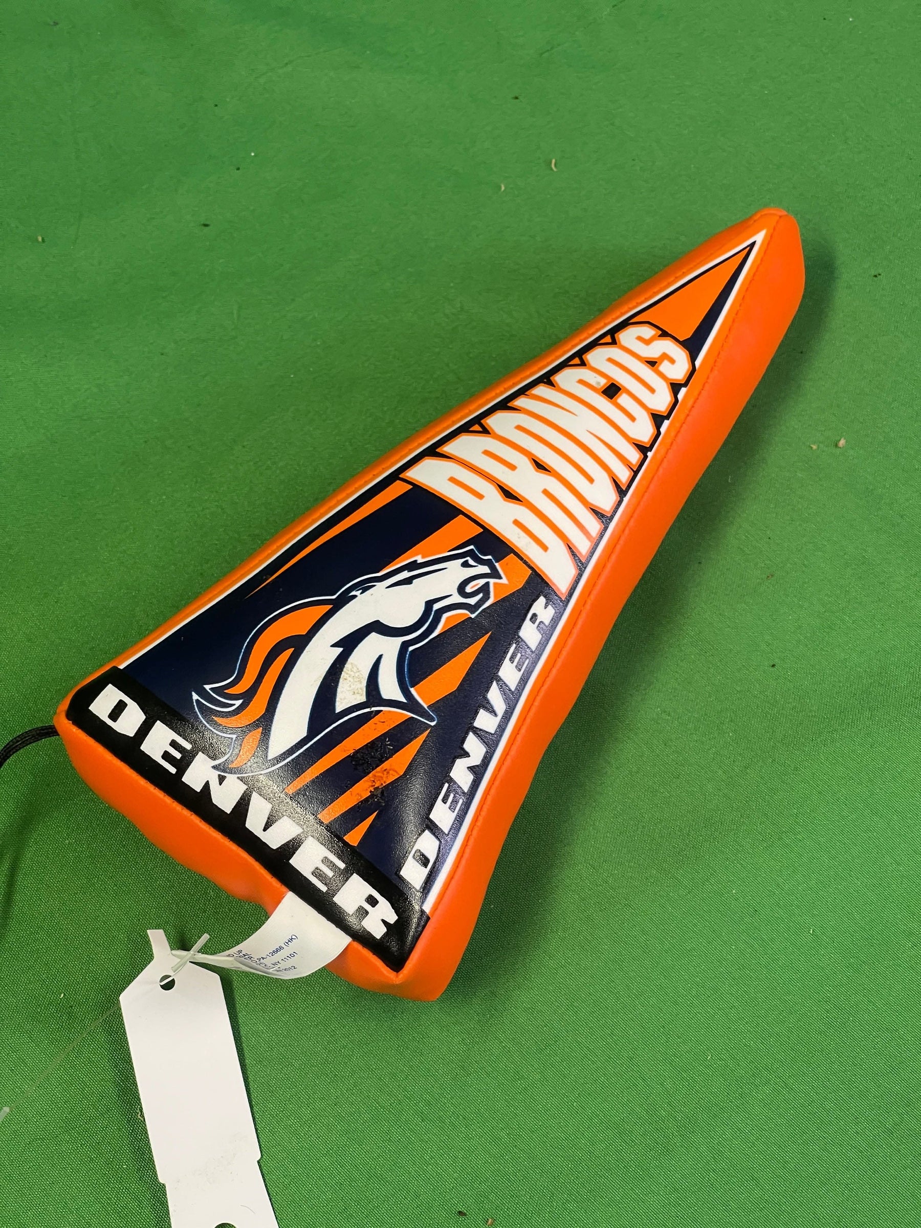 NFL Denver Broncos Vinyl Sponge Decorative Mini Pennant NWOT