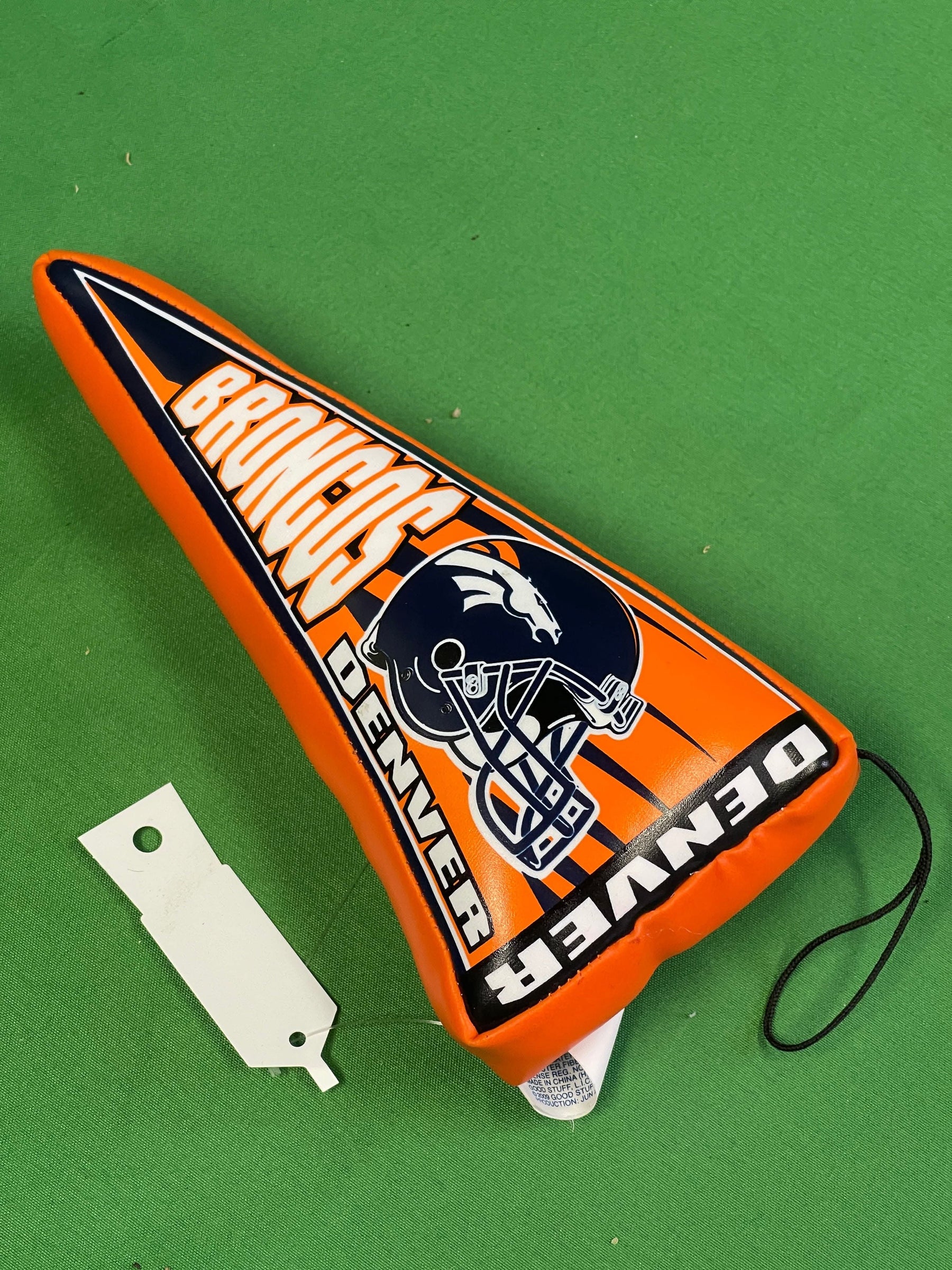 NFL Denver Broncos Vinyl Sponge Decorative Mini Pennant NWOT