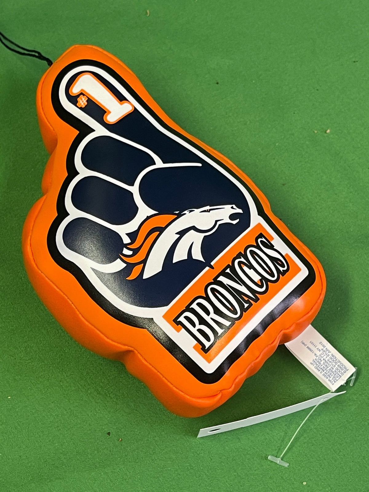 NFL Denver Broncos Mini Decorative Vinyl Foam Finger NWOT