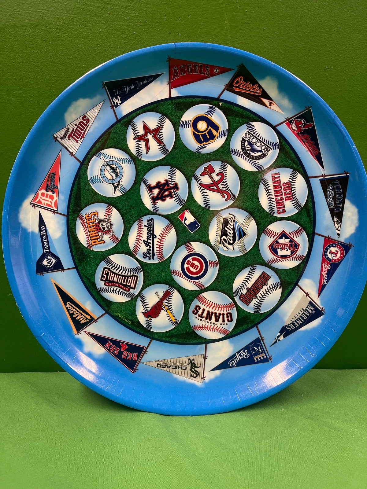 MLB Baseball Teams  Set of 2 Plastic Party Tray Platters