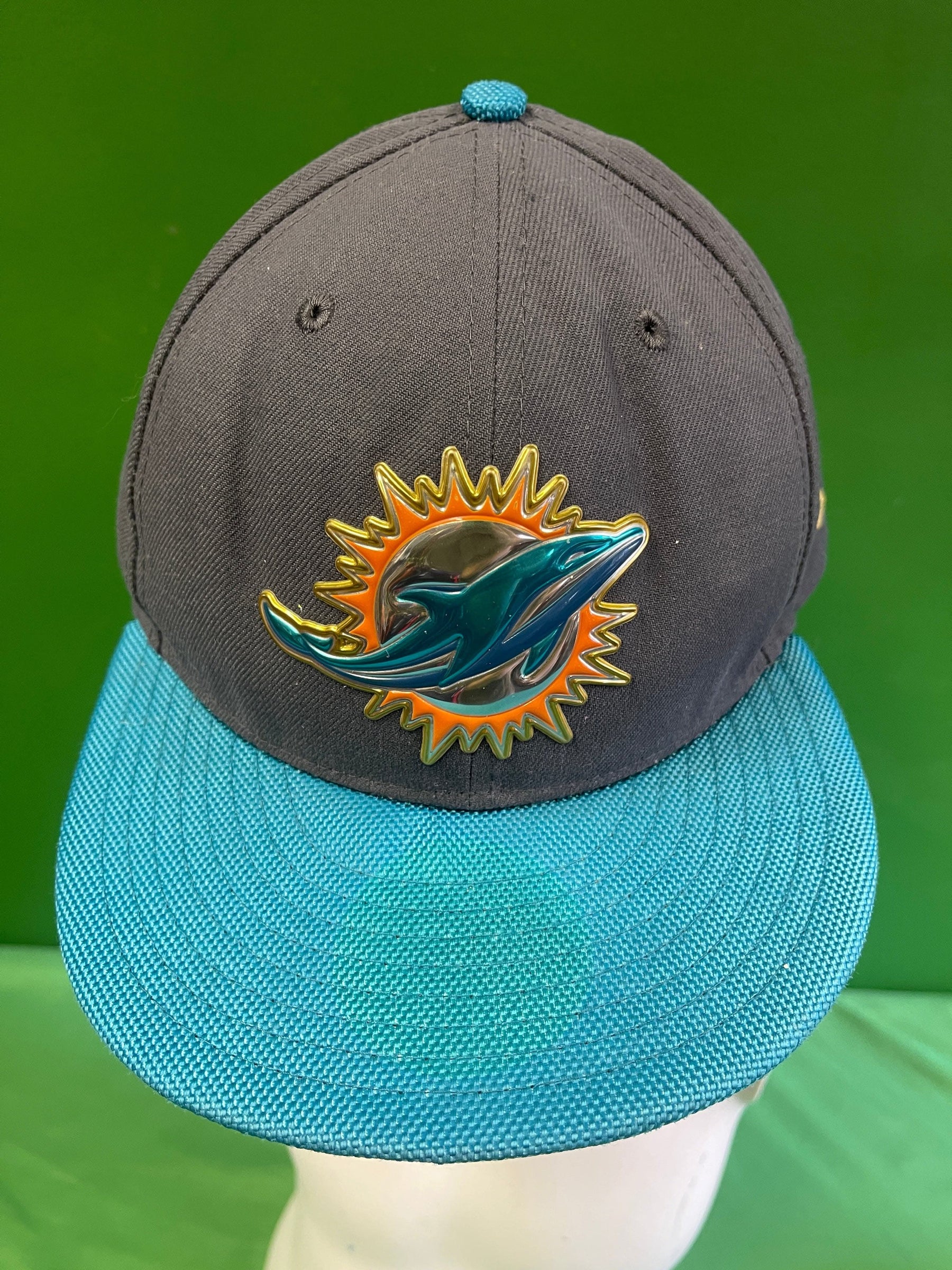 NFL Miami Dolphins New Era 59Fifty Fitted Hat/Cap Size 7-3/8
