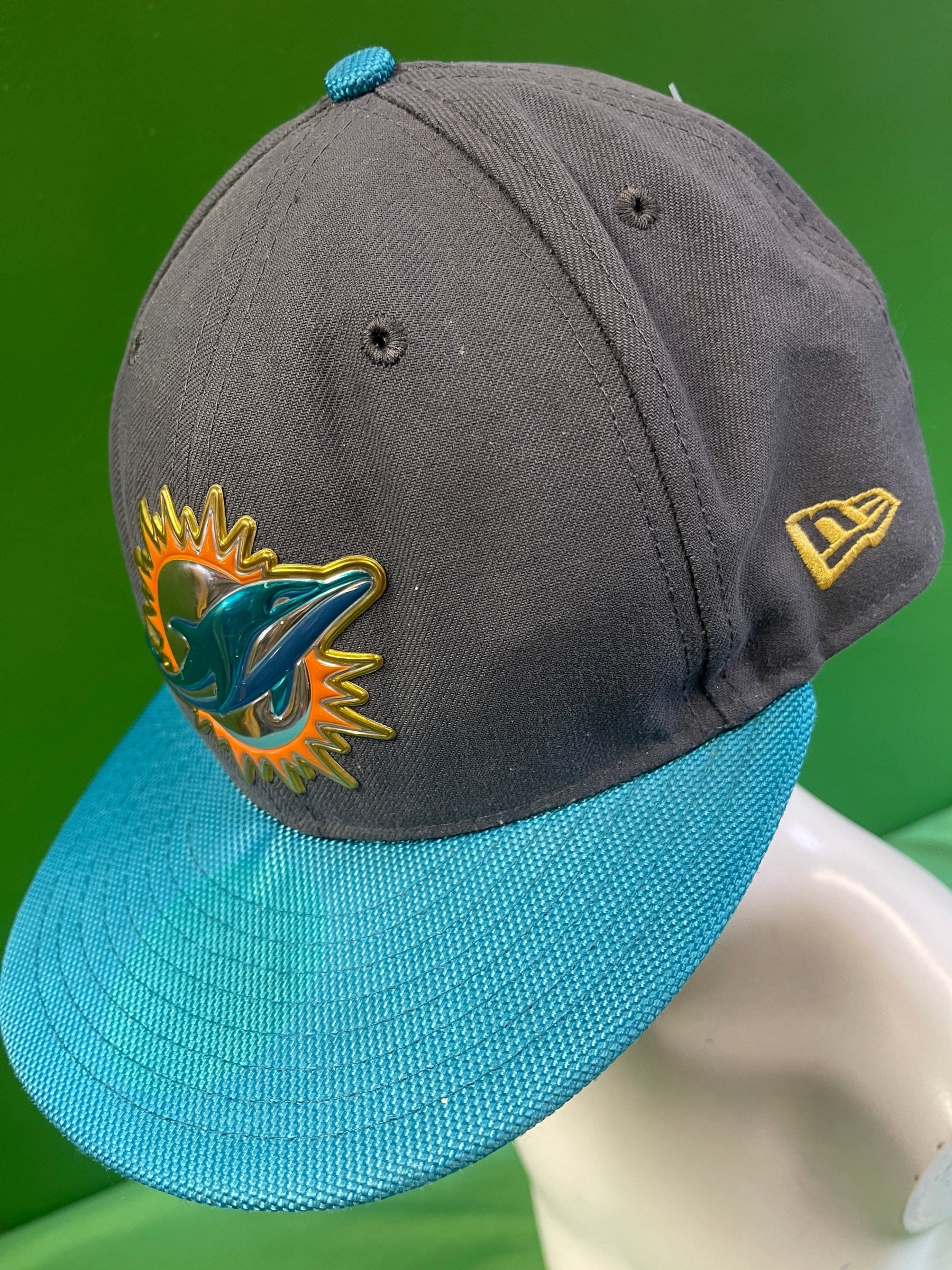 NFL Miami Dolphins New Era 59Fifty Fitted Hat/Cap Size 7-3/8