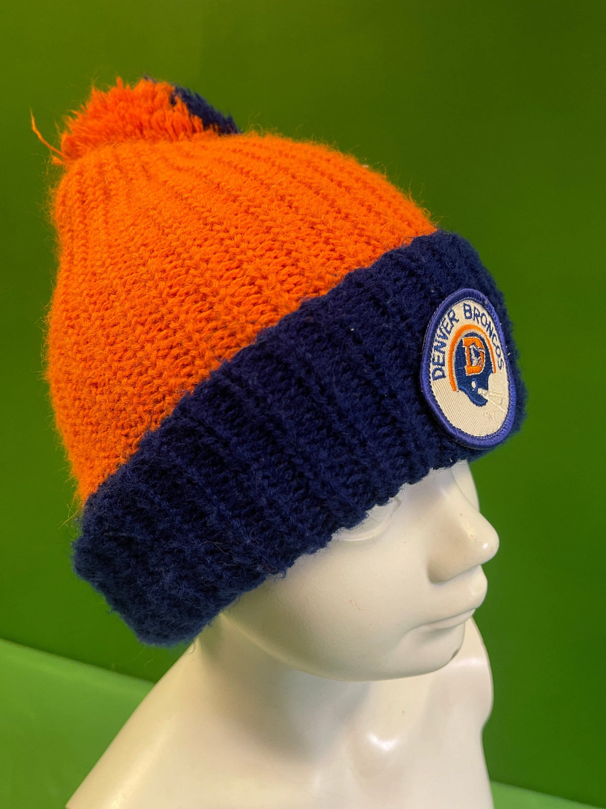 NFL Denver Broncos Vintage Old School 1970s Woolly Bobble Hat OSFM